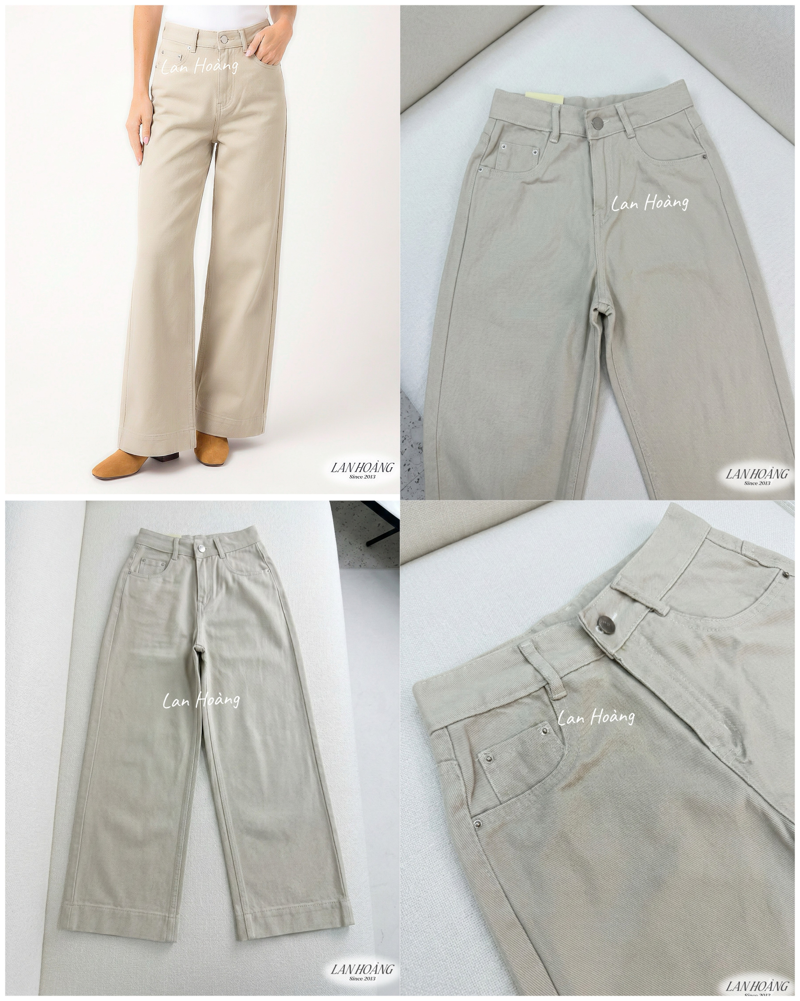 Culottes jean Kim màu Be 18192