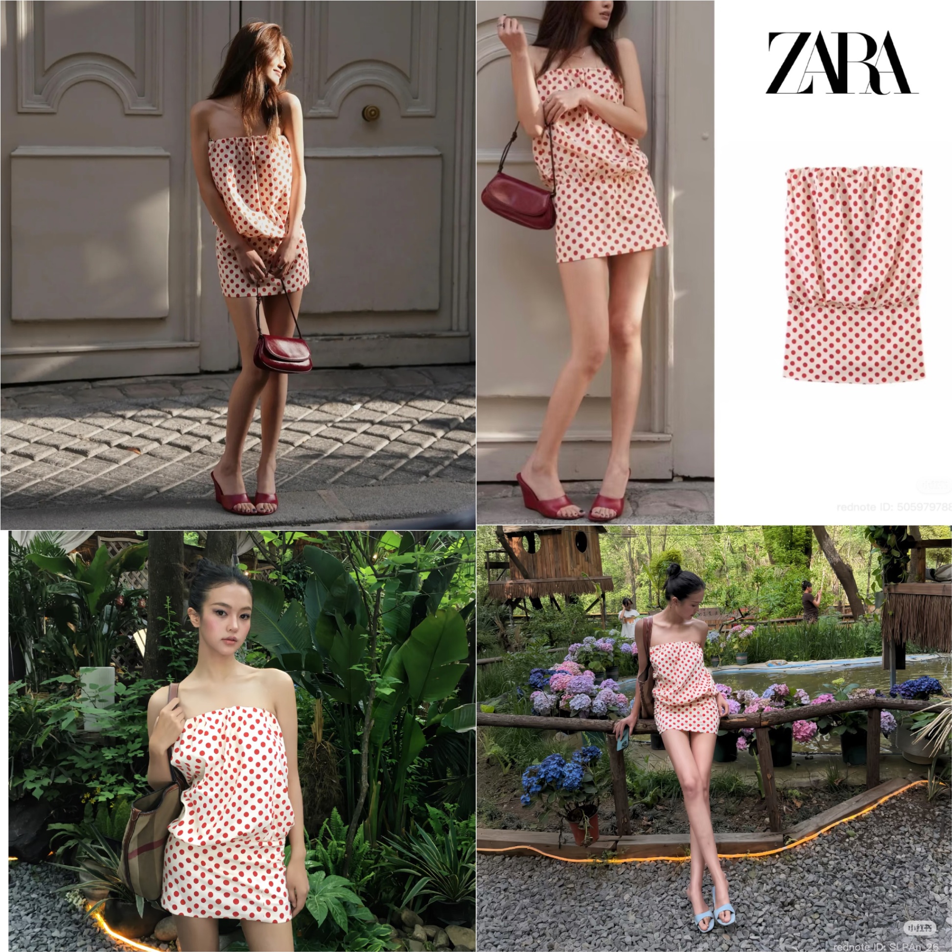 Đầm ZR Chấm Bi Quây Ngực 16413