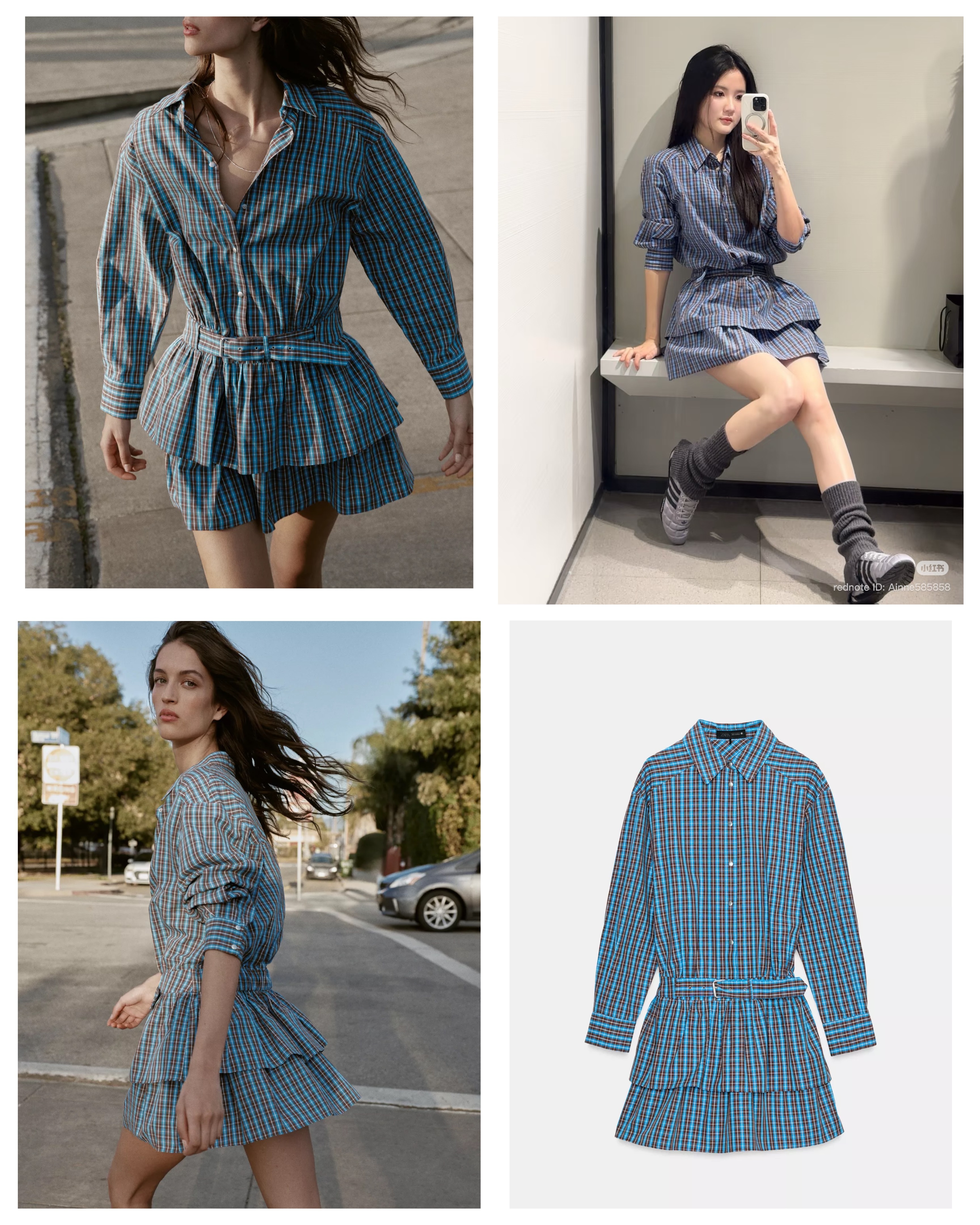 Đầm kẻ ZR Dư Xịn 16278