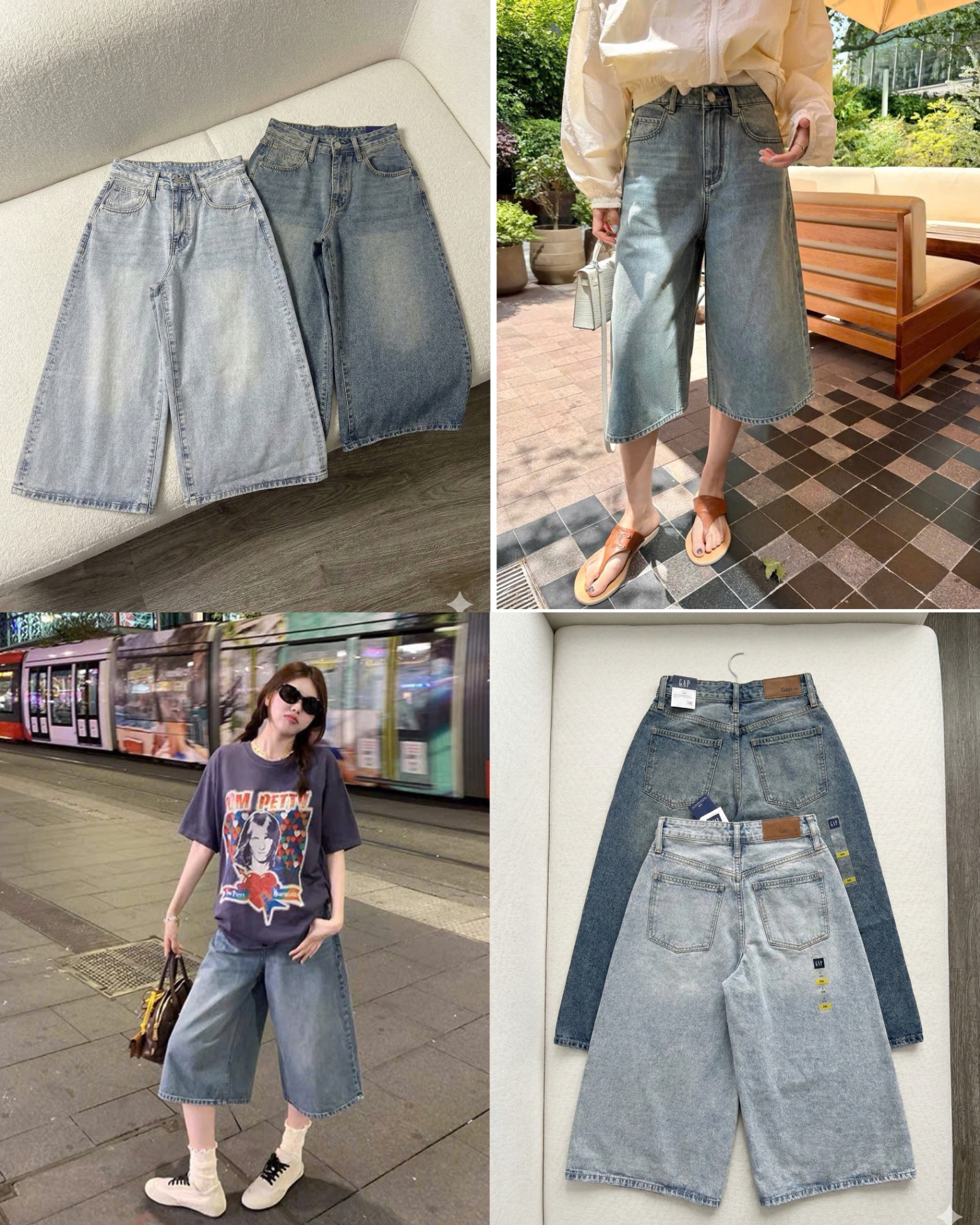 Jean Gap dáng Lửng dư xịn 2 Màu 16179