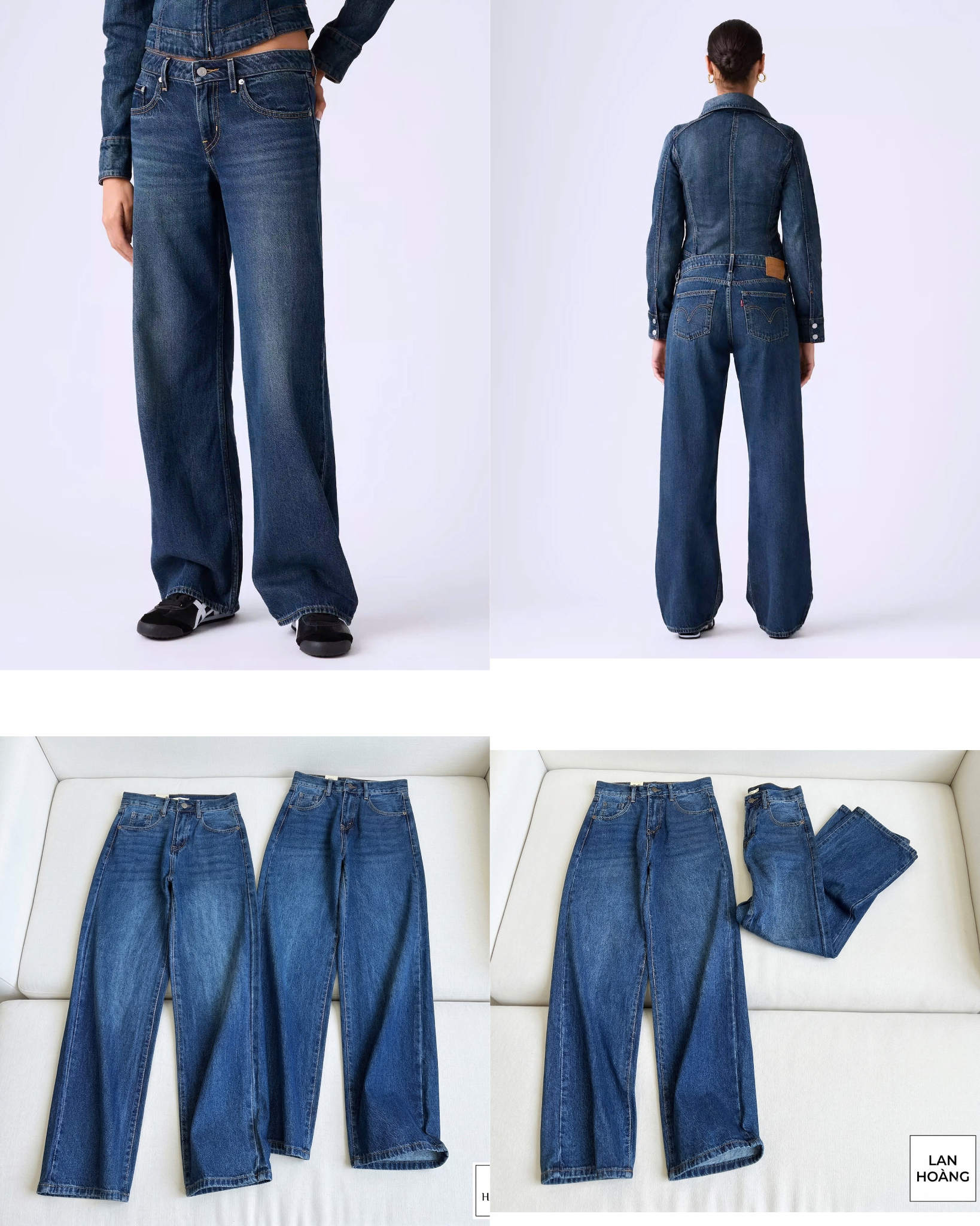Jean LV Dư Xịn 1 Màu Xanh Đậm 16282