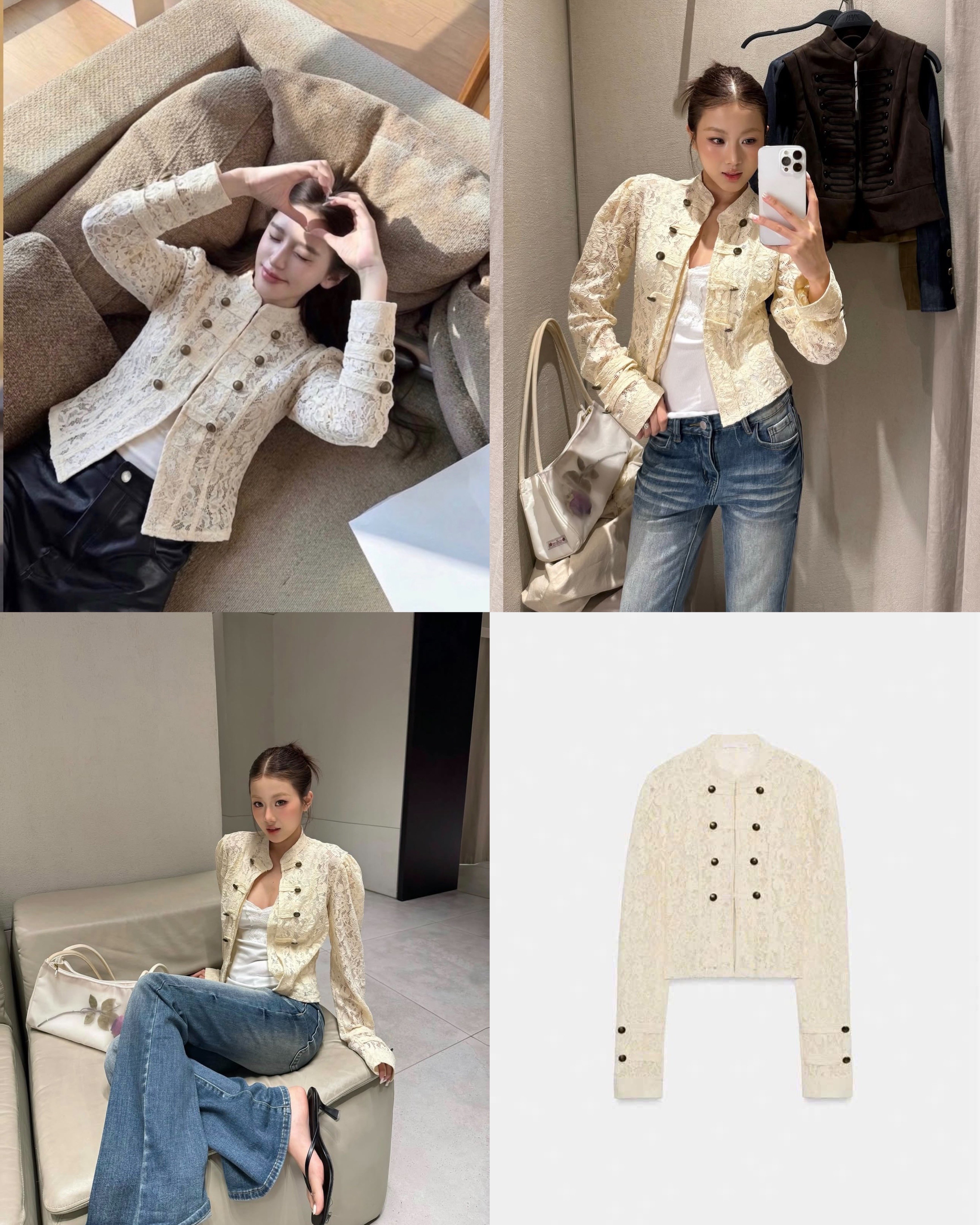 Khoác ZR Ren napoleon Auth Tuồn Dư Xịn 16763