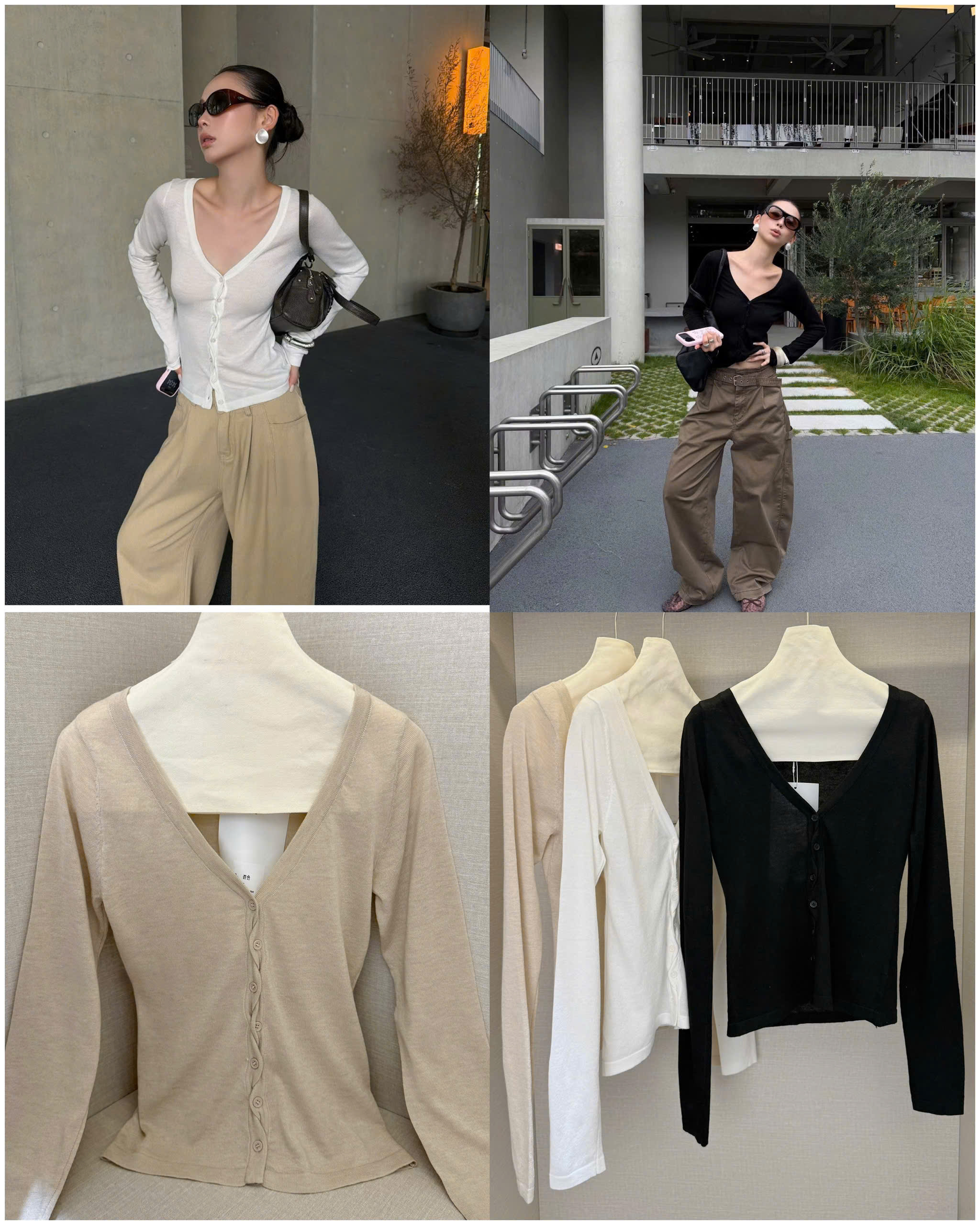 Len Cardigan 3 màu 16693