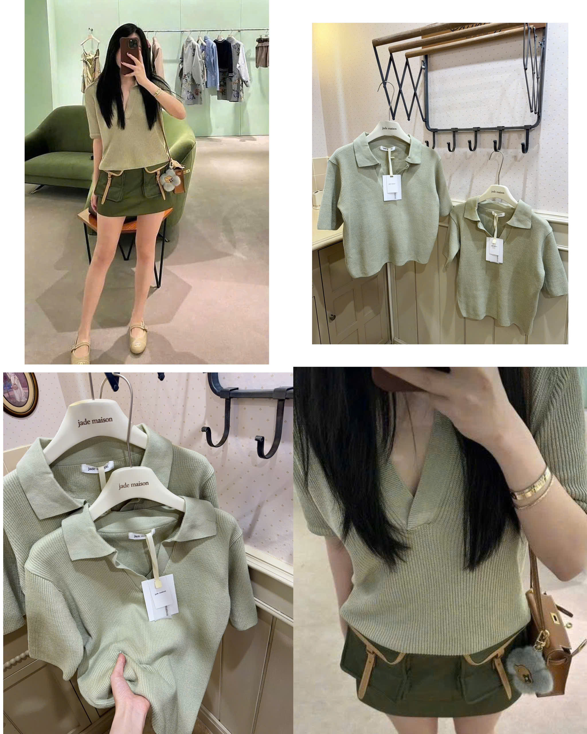 Len Polo Jade maison Xanh Bơ 16642