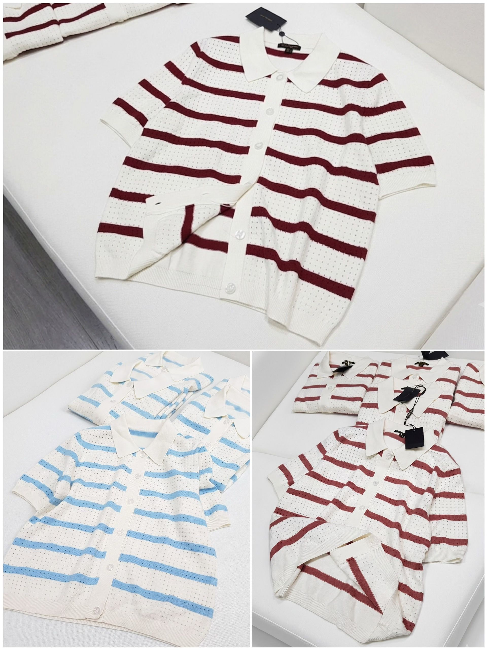 Polo Kẻ Dệt Kim Massimo 16605