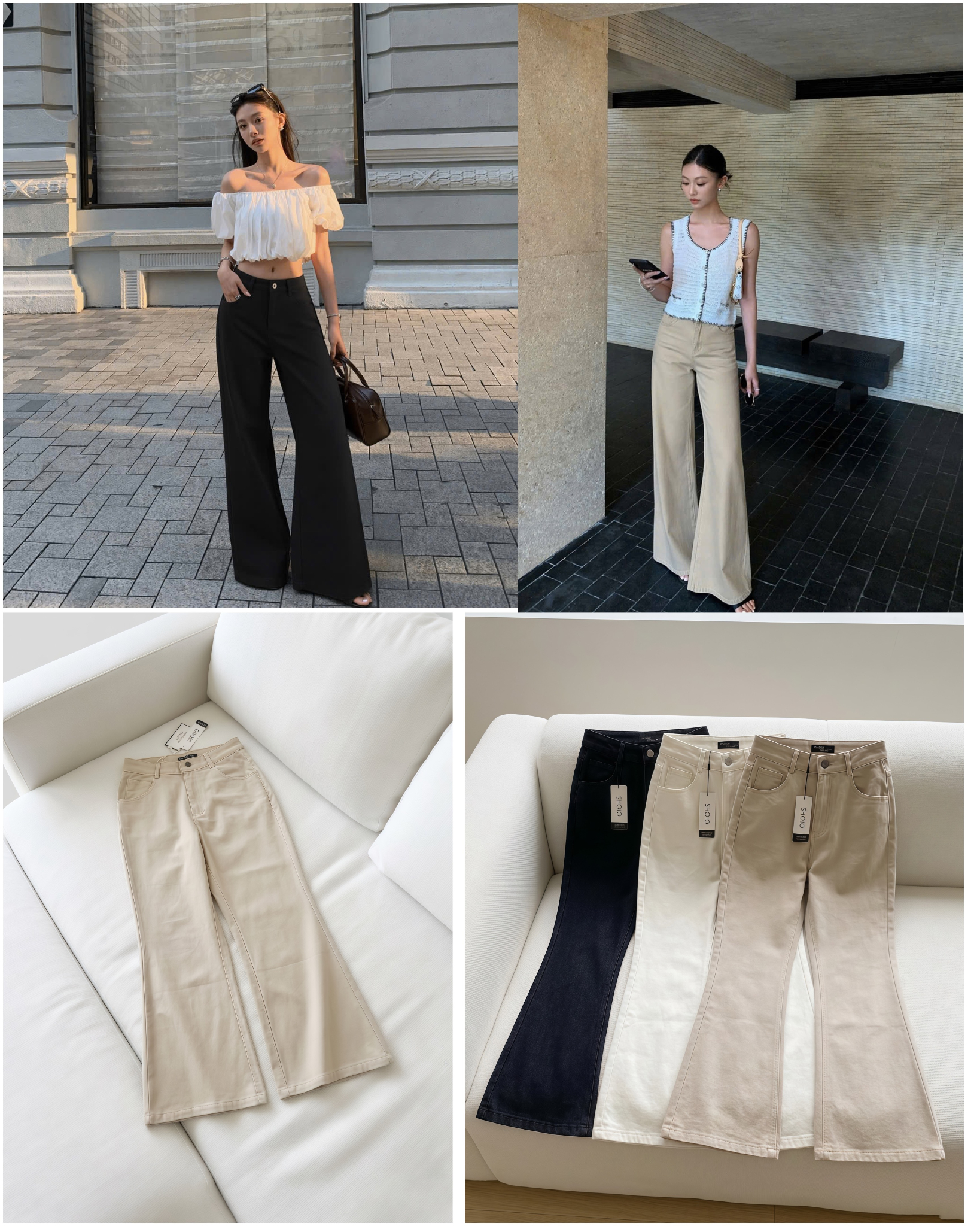 Quần Kaki Sớ Jean SHOJO Ống Loe Dư Xịn 16355