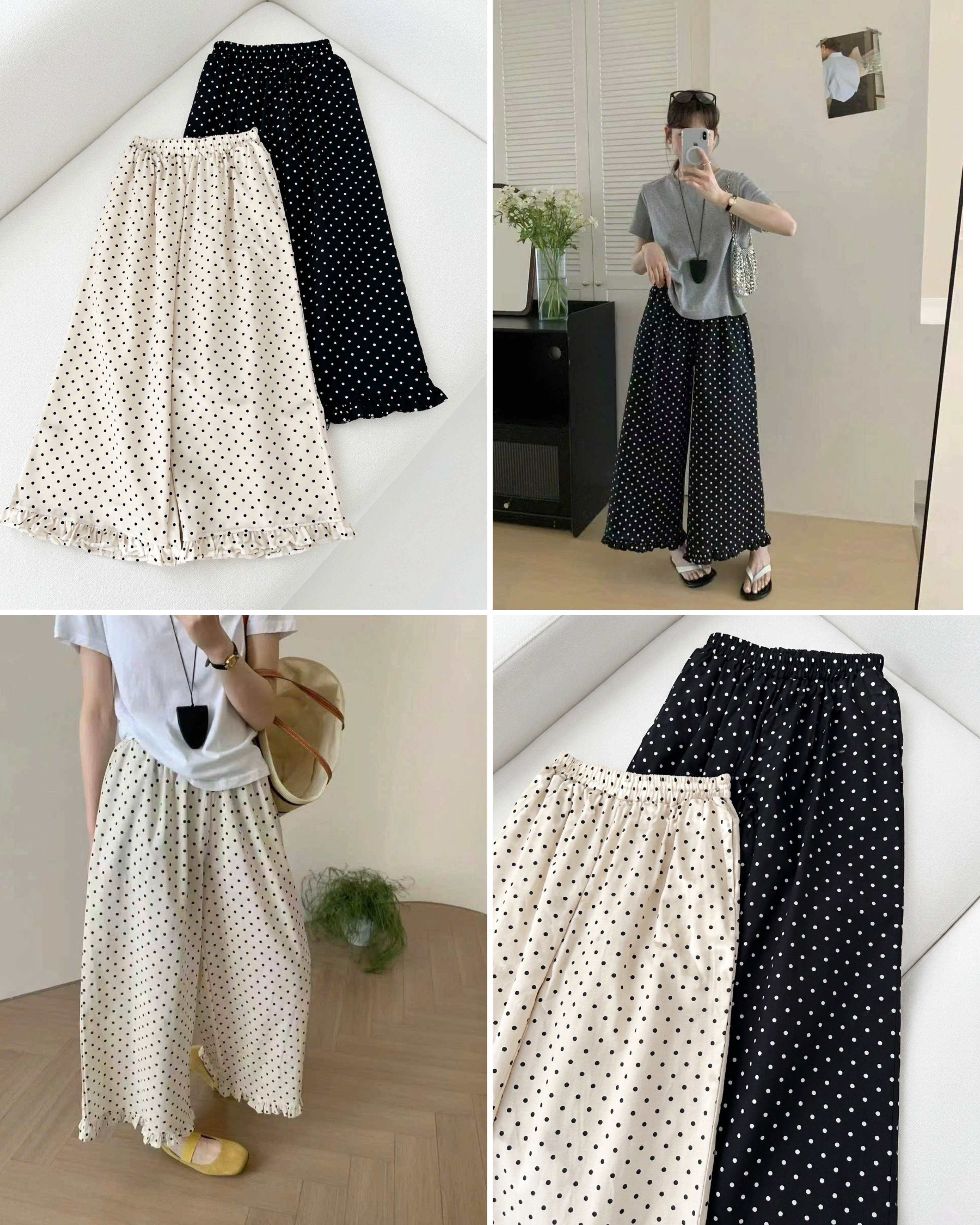 Quần chấm bi bèo gấu 16551