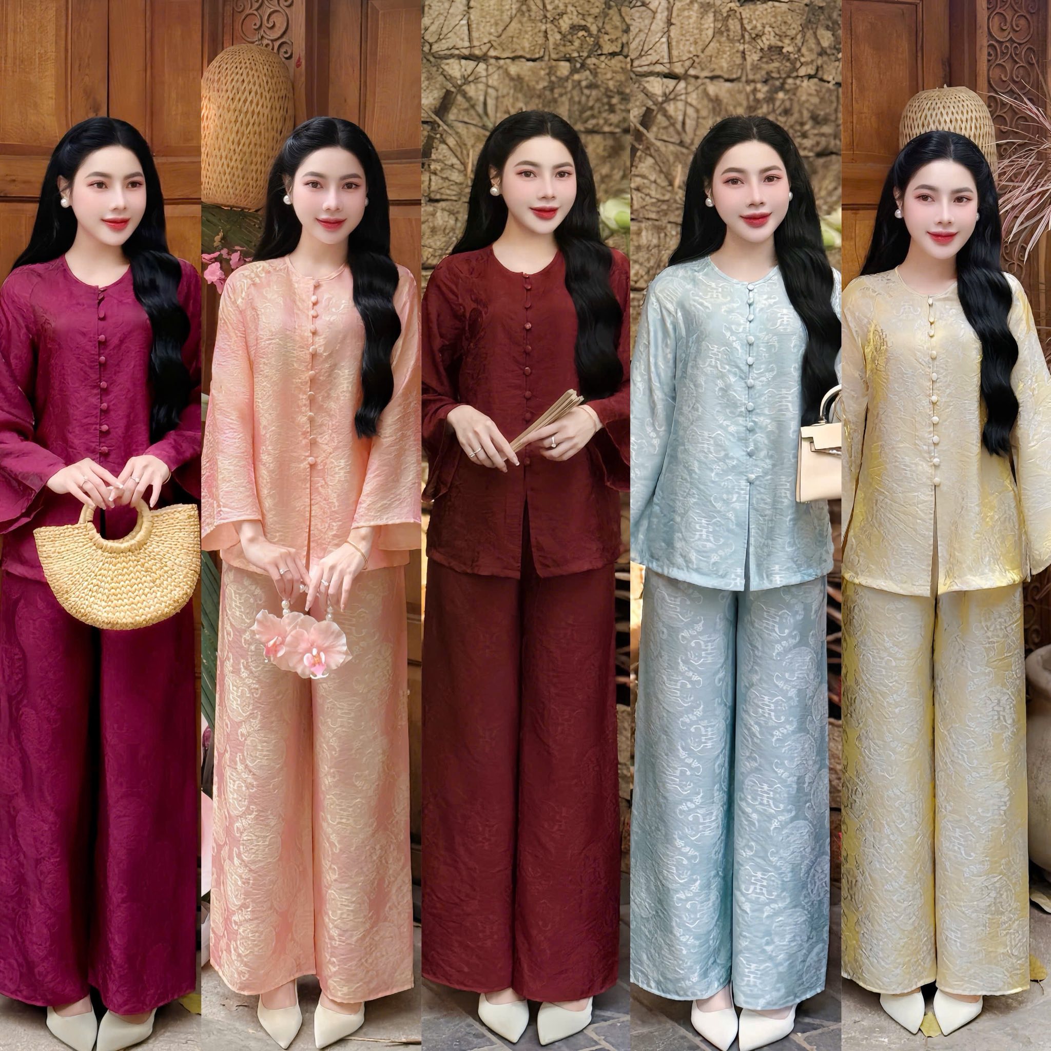Set Bà Ba Tơ Óng 18205