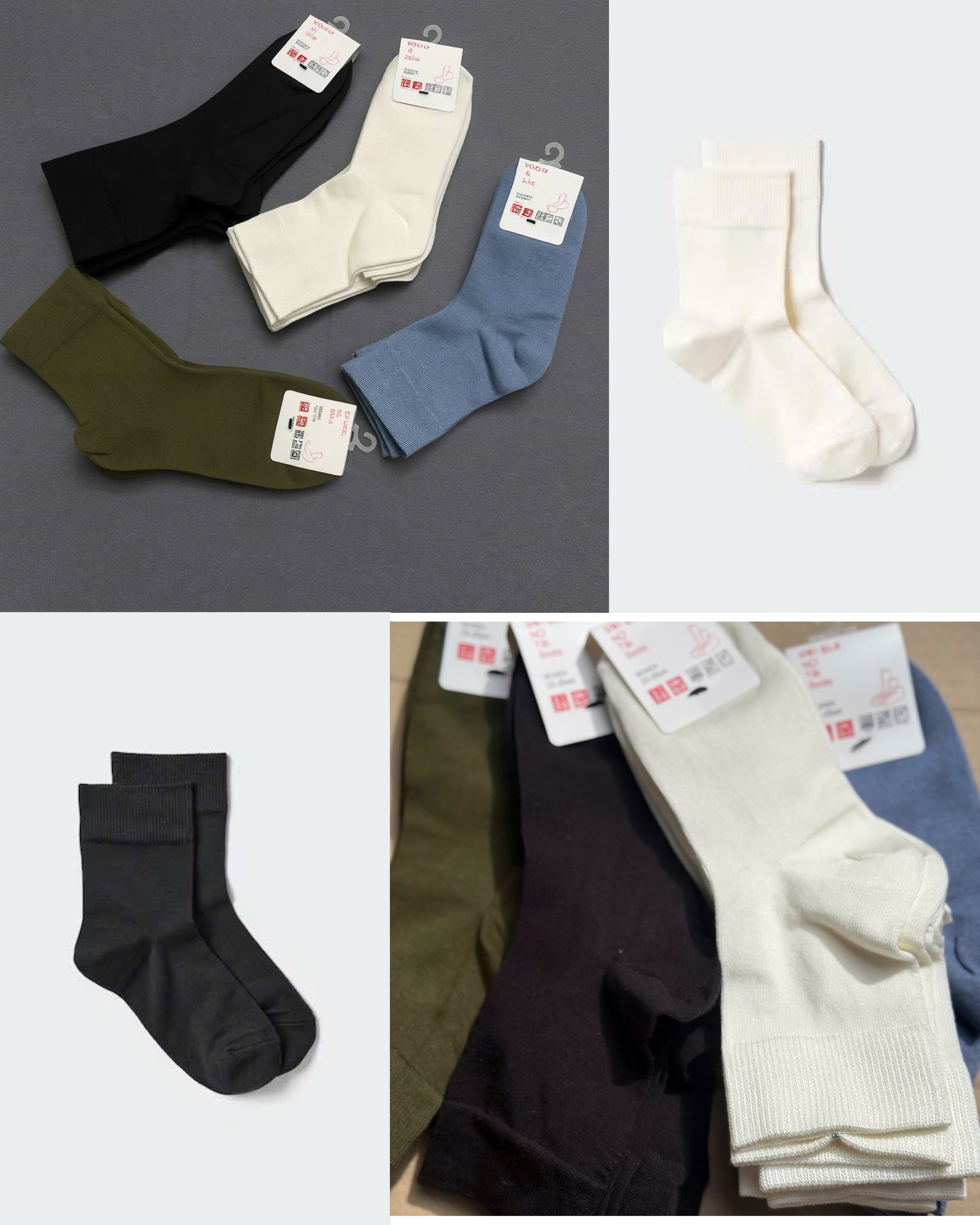 Set Tất Uniqlo Cổ Trung Dư Xịn 16111 (1 set 3 đôi)