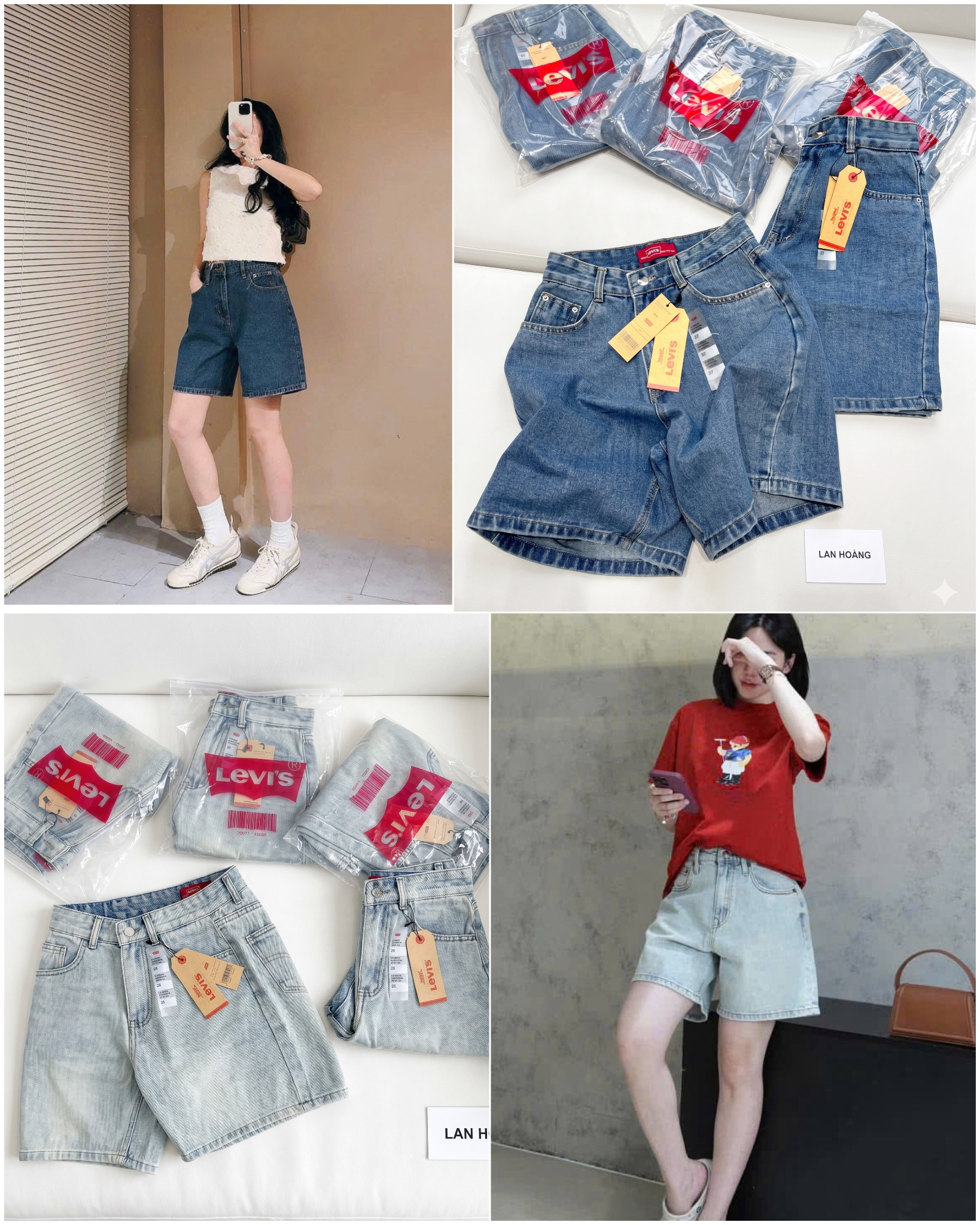Short LV Denim Dư Xịn 2 Màu Đậm Nhạt 16445