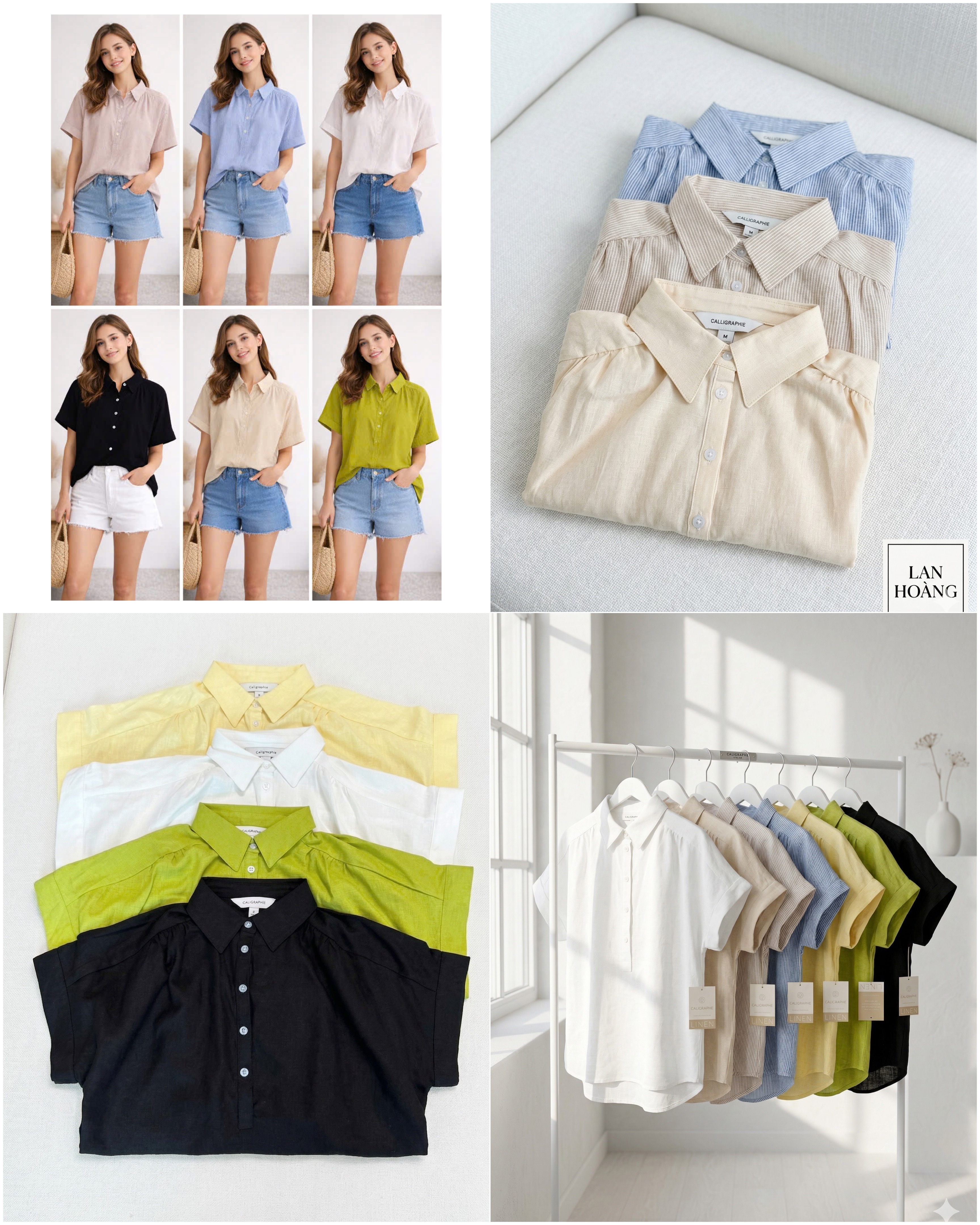 Sơ MI Linen Cộc Tay Dư Xịn 16292