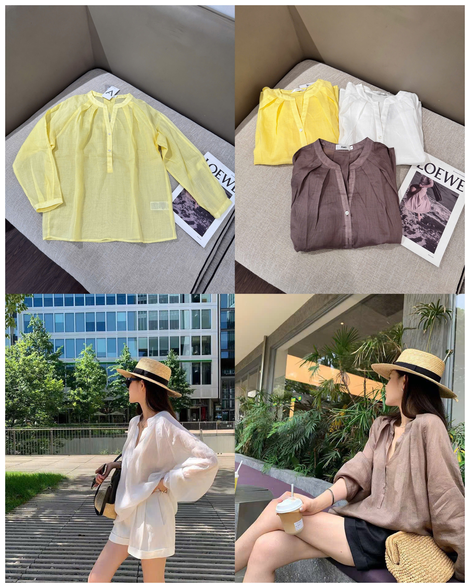 Sơ Mi 100% Linen Anio Dư xịn 16399