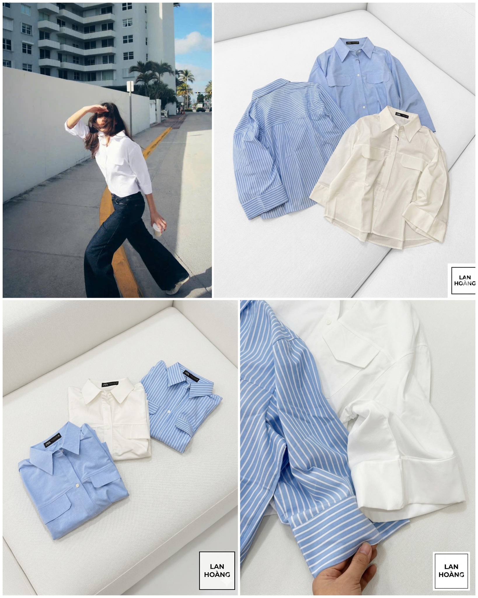 Sơ Mi ZR Tay Lửng Dư Xịn 16298