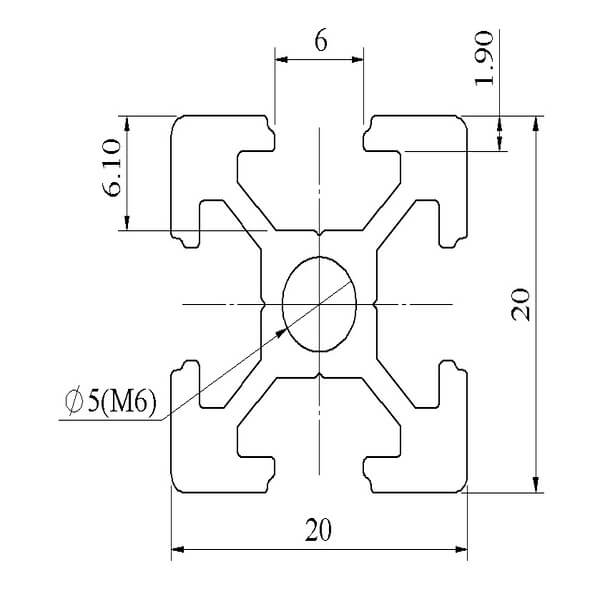 Tính năng và thông số kỹ thuật của nhôm định hình 20x20