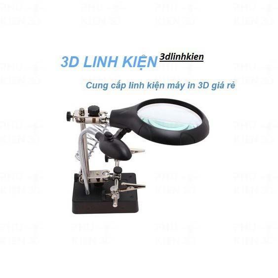 bộ giá Hàn thiết có kính lúp + đèn led+mỏ kẹp 16129c