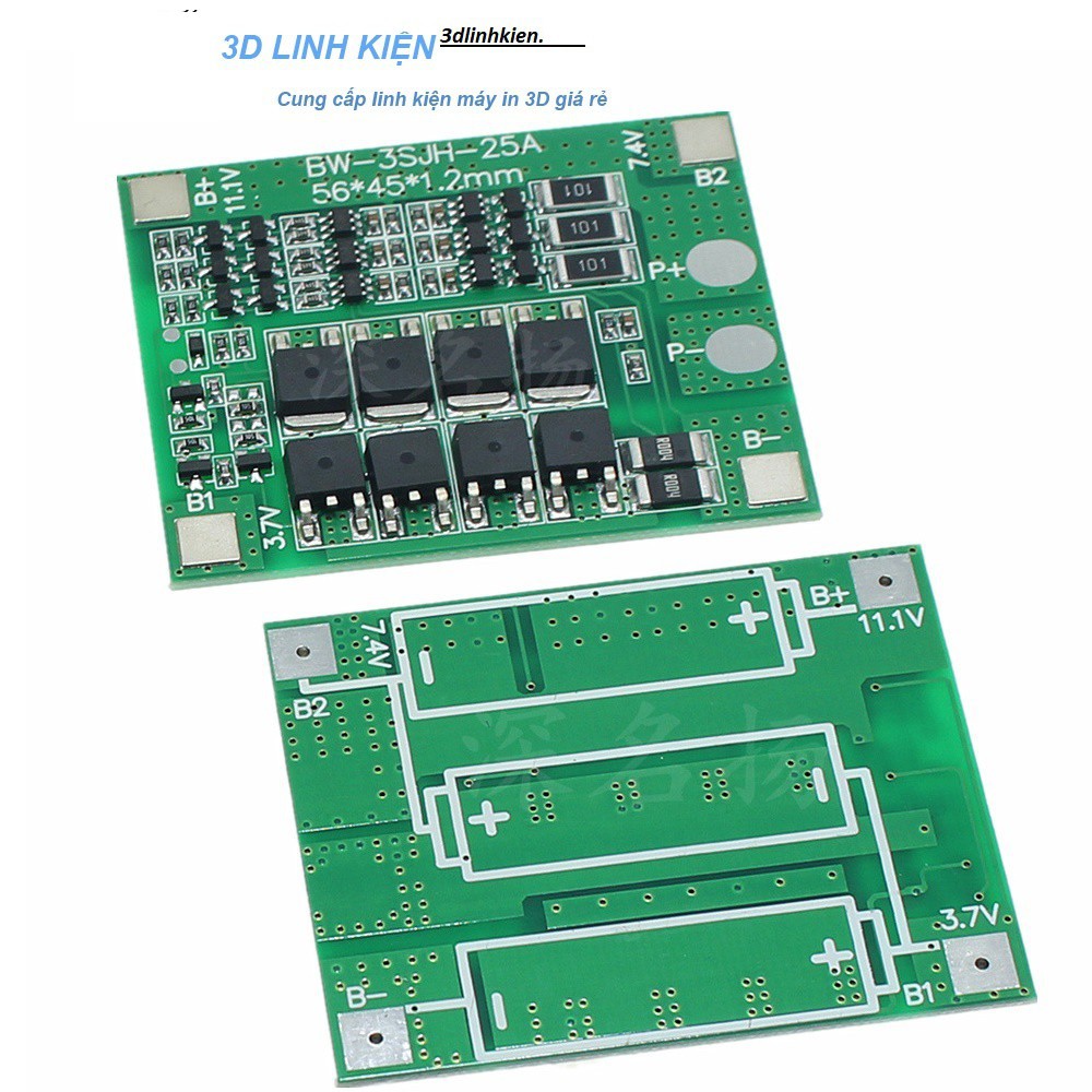 mạch sạc bảo vệ pin 12v 25a