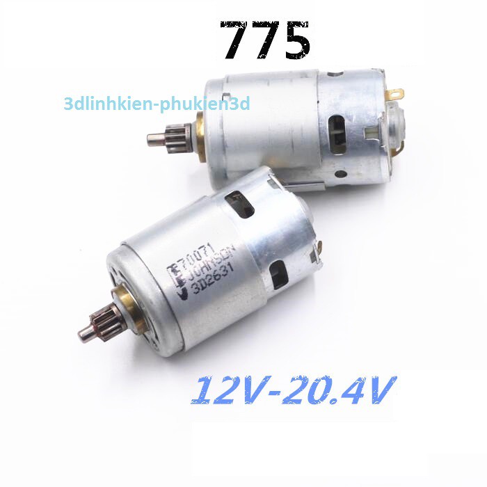 động cơ 775 johnson 12-20v 14-24 ngàn vòng / phút có bánh răng