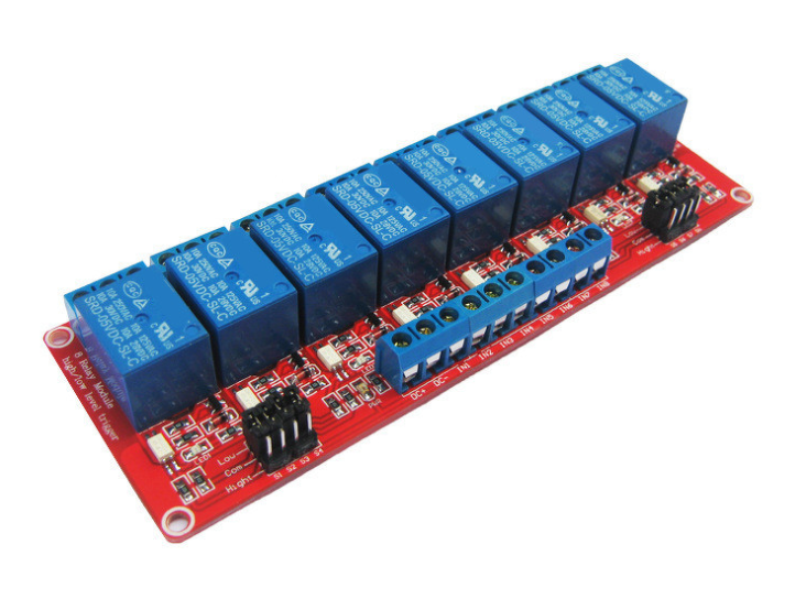 module relay 8 kênh board đỏ có điều chỉnh low-high