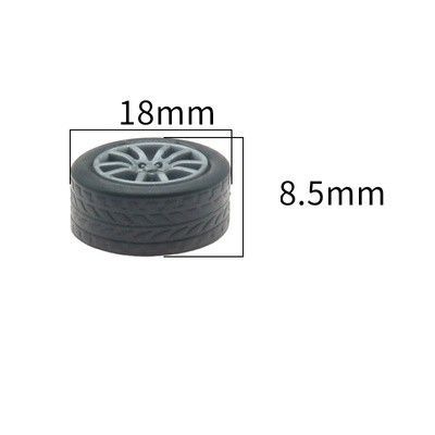 Bánh xe mô hình 18mm*3.5mm trục 2mm