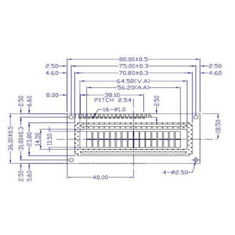 1602A màn hình LCD hiển thị màn hình màu xanh 5v có IIC I2C