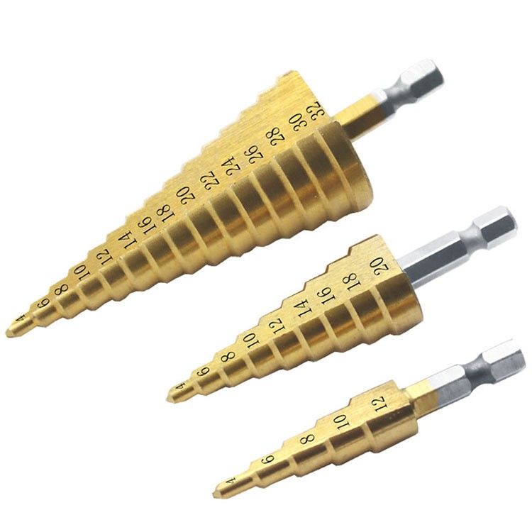 Mũi khoan bước tháp mạ titan - 3mm-12mm