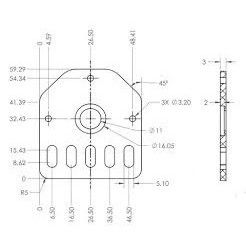 Openbuilds giá động cơ bước size 42 nema 17 v-slot rod plate bắt đượt vitme