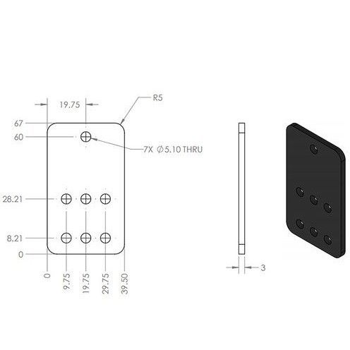 Tấm gá bánh đai pulley ròng rọc openbuilds