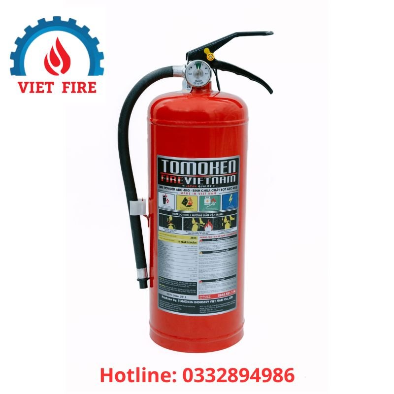 Bình Chữa Cháy Bột ABC 4kg TOMOKEN