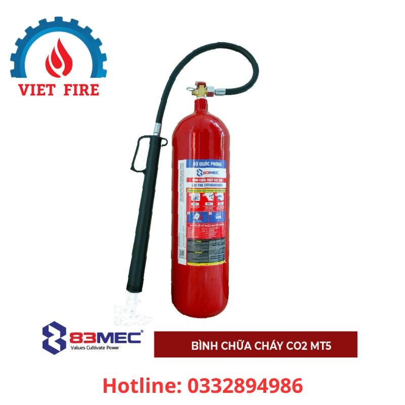 Bình Chữa Cháy CO2 5KG MT3 83MEC - BỘ QUỐC PHÒNG