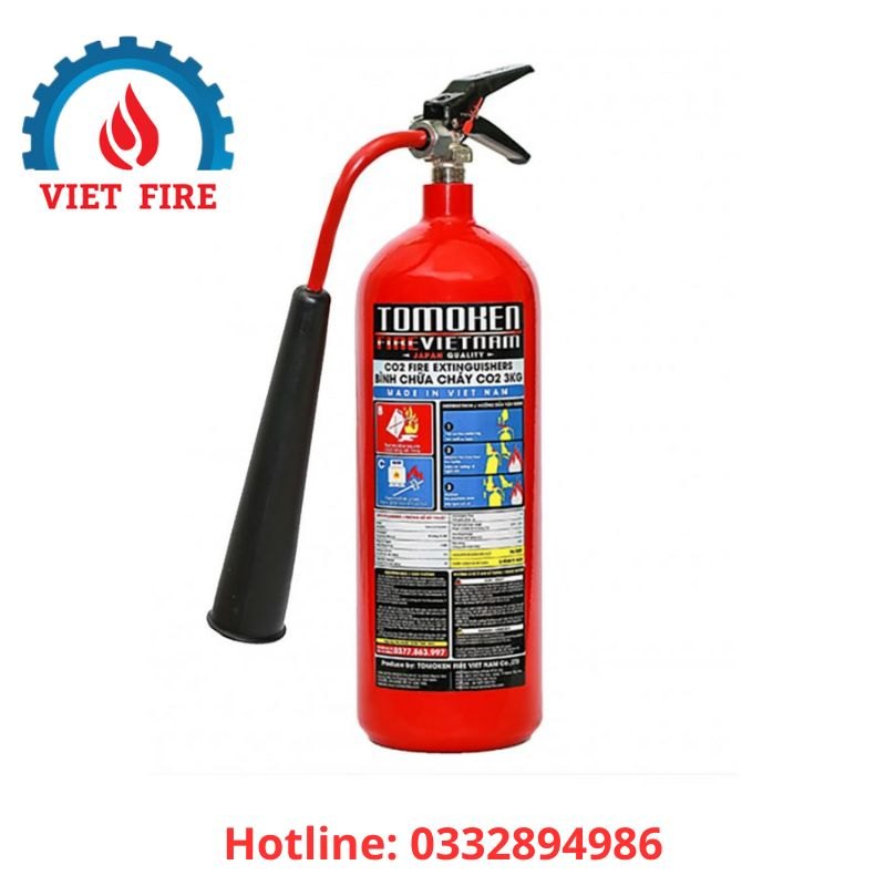 Bình chữa cháy khí CO2 3kg TOMOKEN
