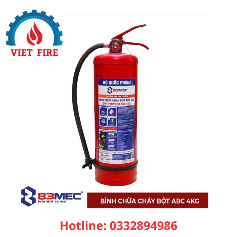 Bình Chữa Cháy ABC 4KG 83MEC - BỘ QUỐC PHÒNG