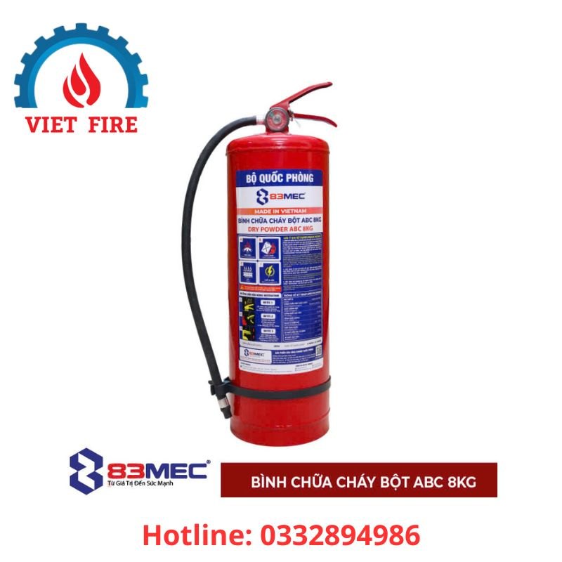 Bình Chữa Cháy ABC 8KG 83MEC - BỘ QUỐC PHÒNG
