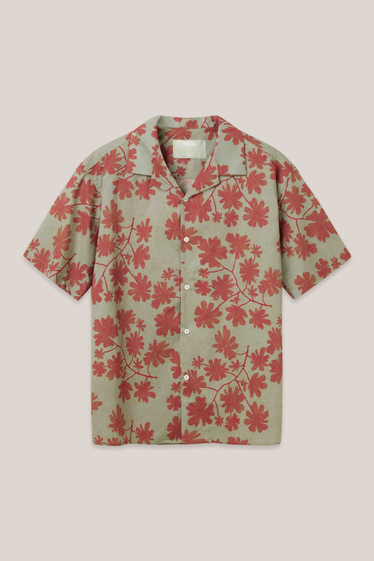 Reginald Cuban Shirt Brick Red