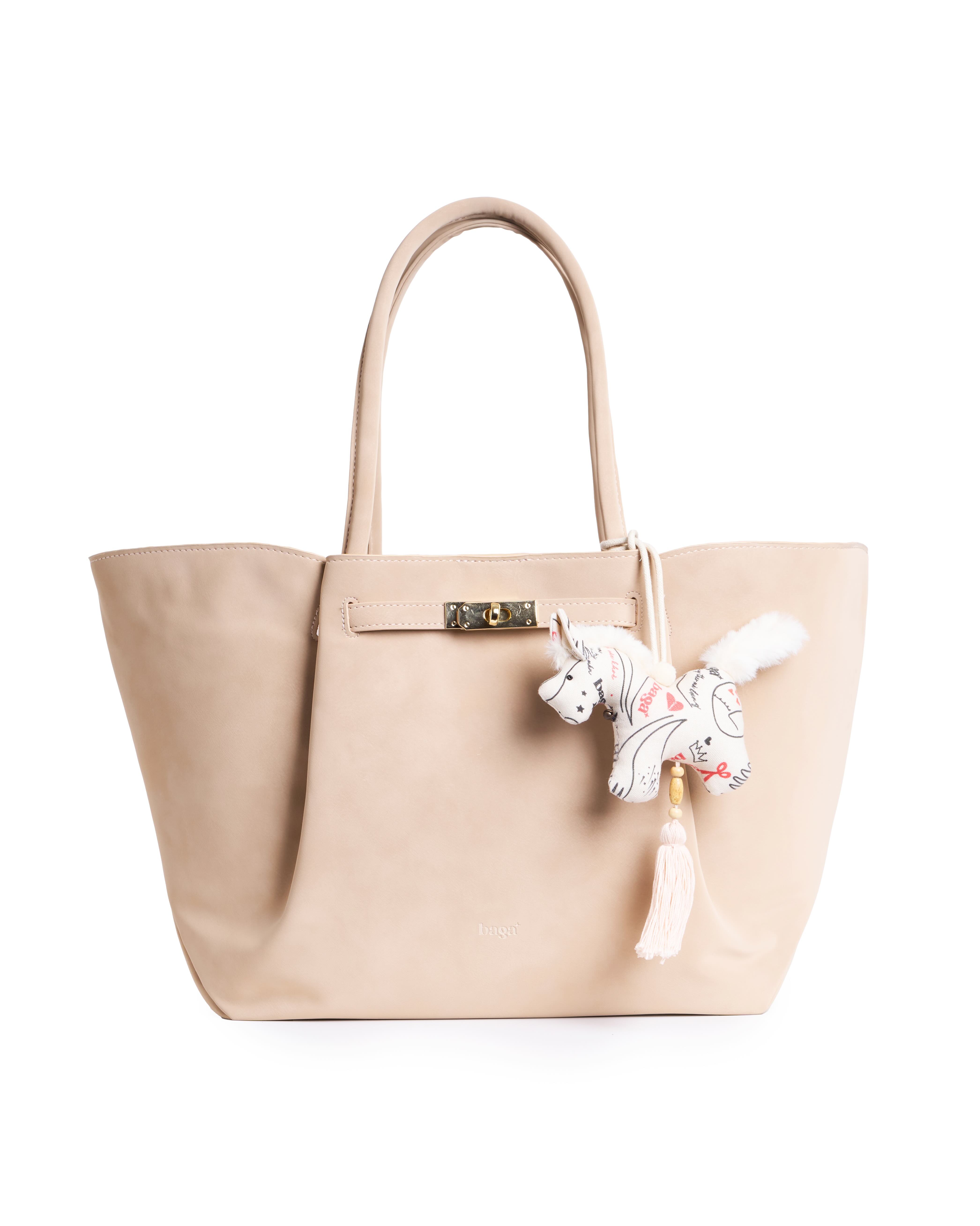 Goda Bag-L-Almond beige-Da lộn