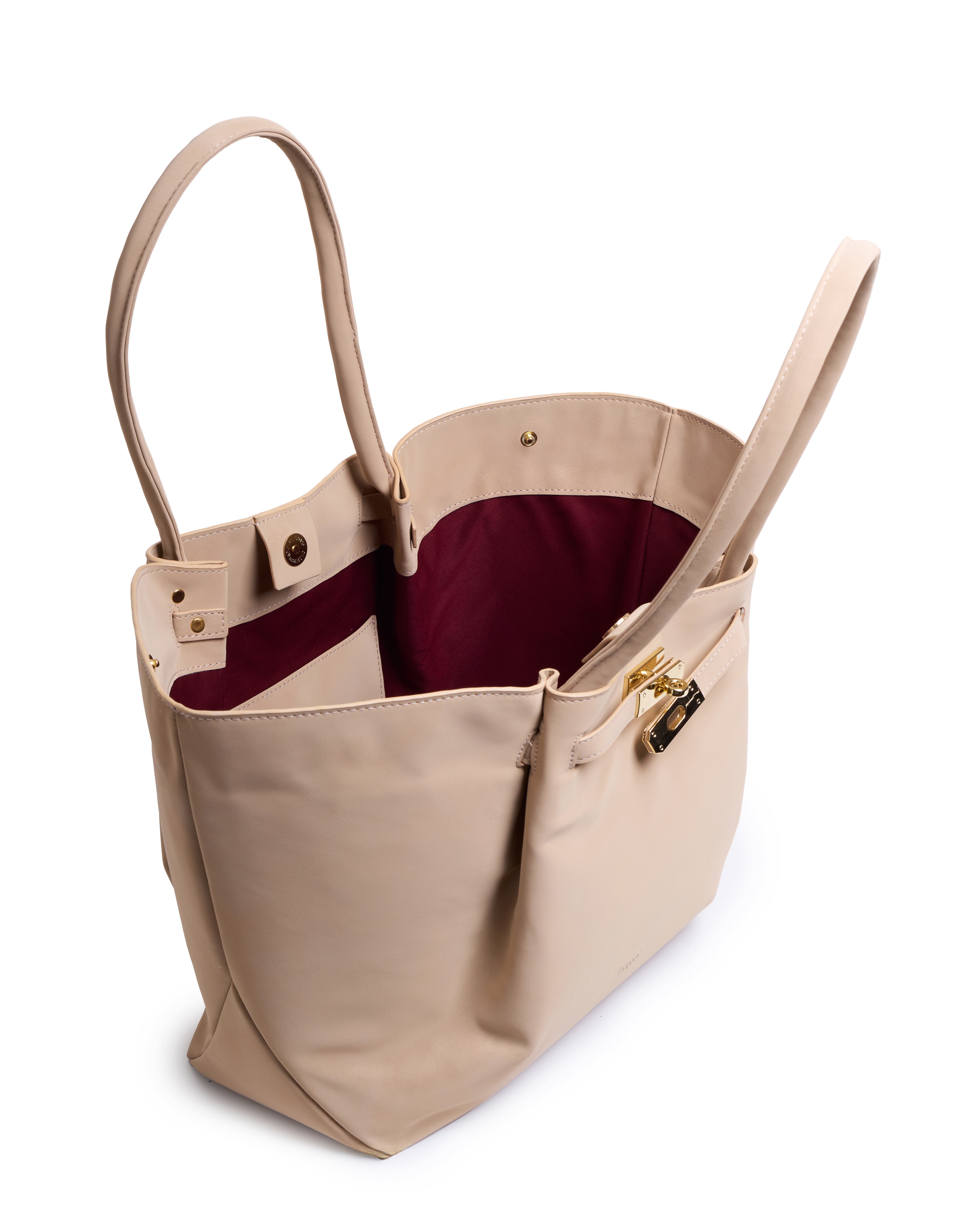 Goda Bag-L-Almond beige-Da lộn