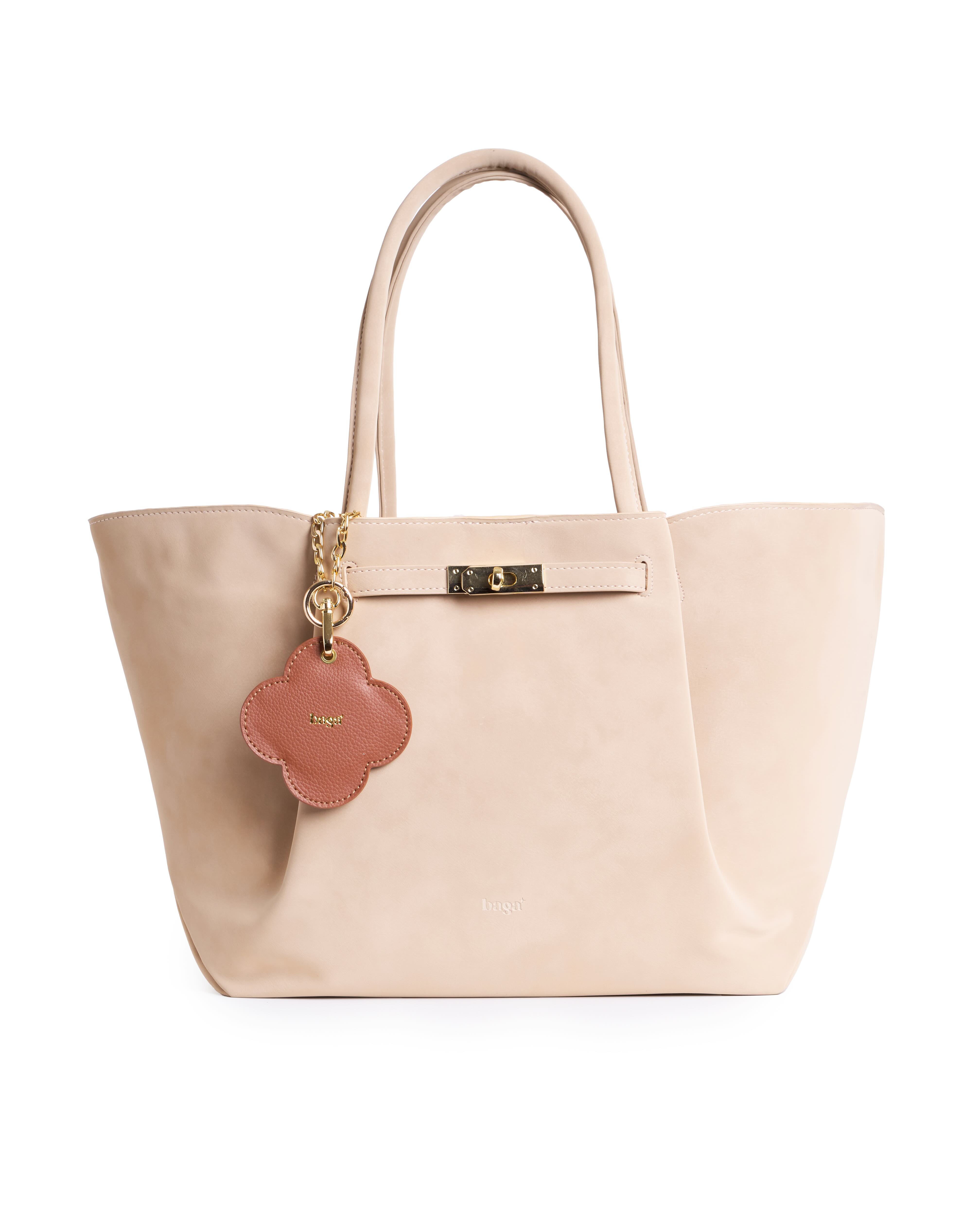 Goda Bag-L-Almond beige-Da lộn