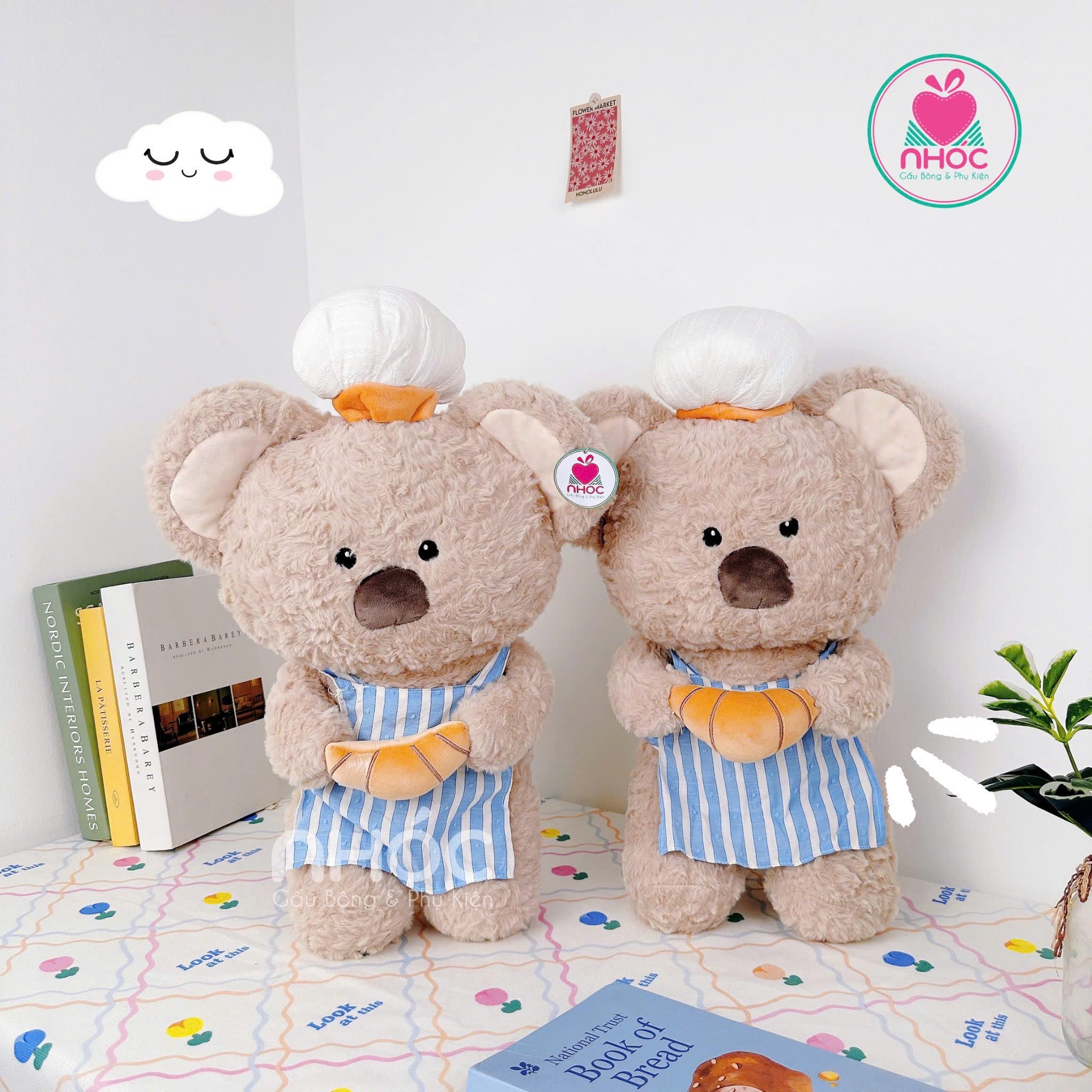 Thú bông Cosplay đầu bếp lông xù đứng - Koala - 37240