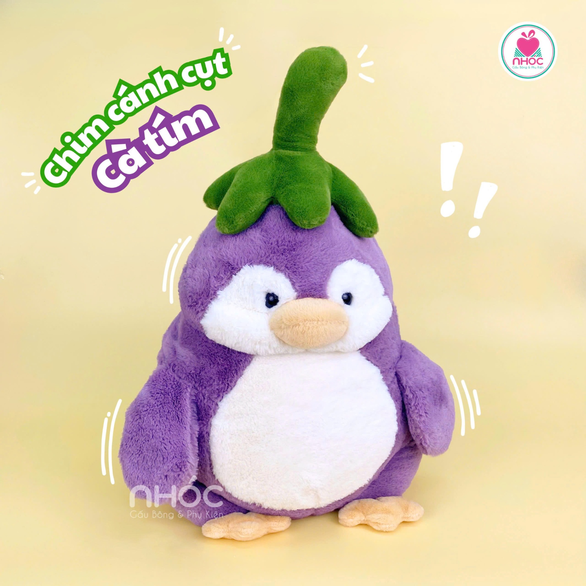 Thú bông Chim cánh cụt cosplay cà tím - 2512525