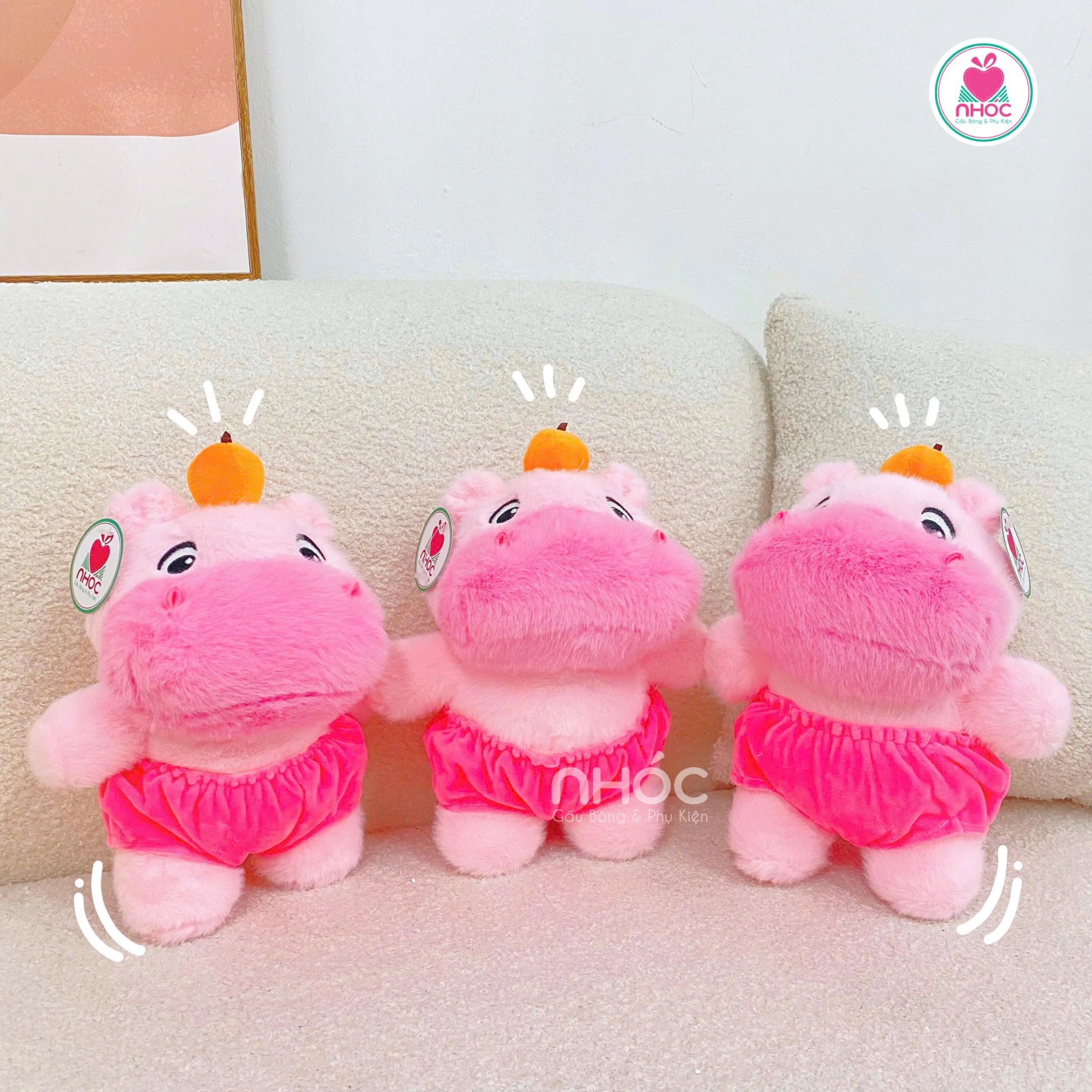 Thú bông nhỏ Capybara lulu lông xù - Hồng - 209525