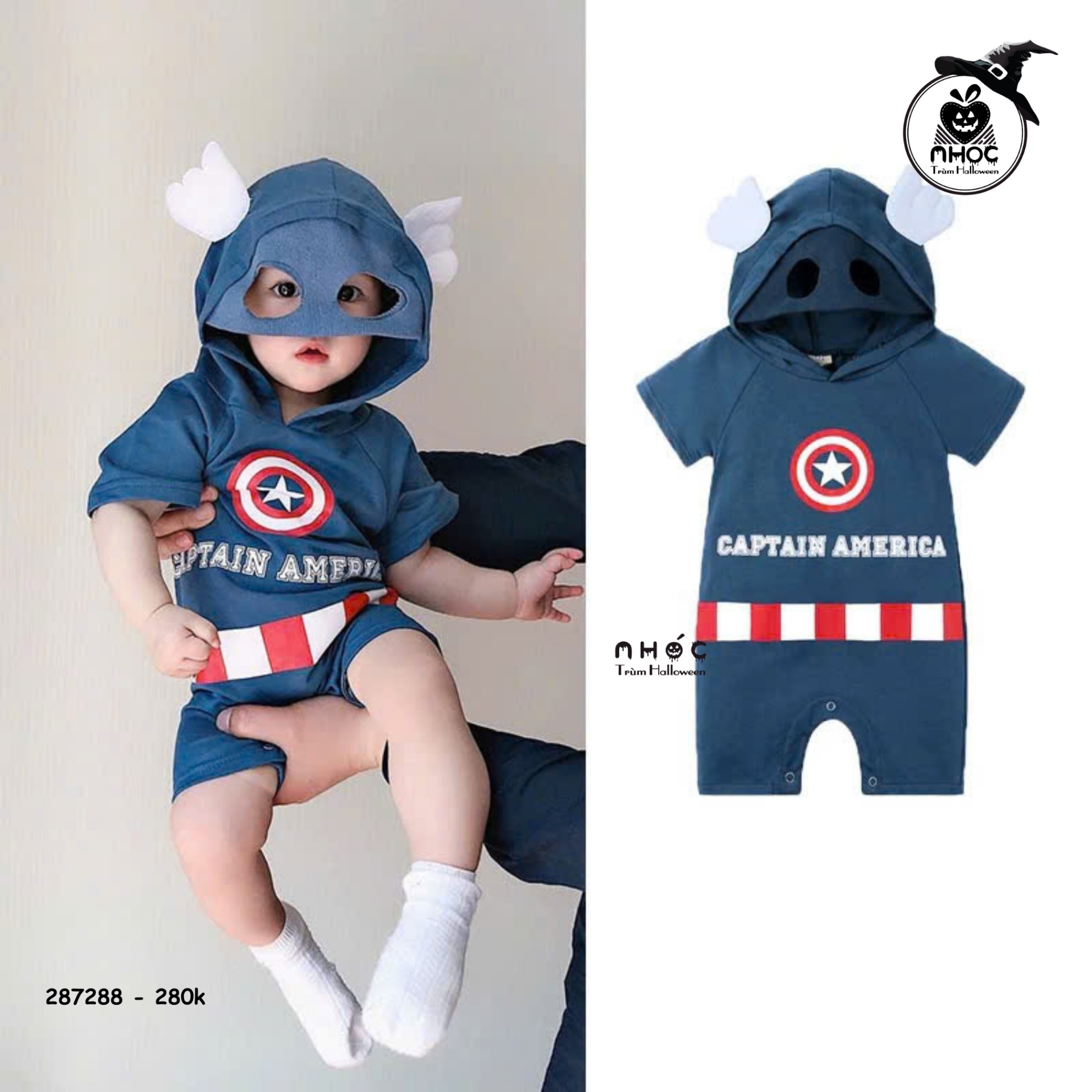 Bộ đồ Halloween jumpsuit ngắn - Captain - 90280