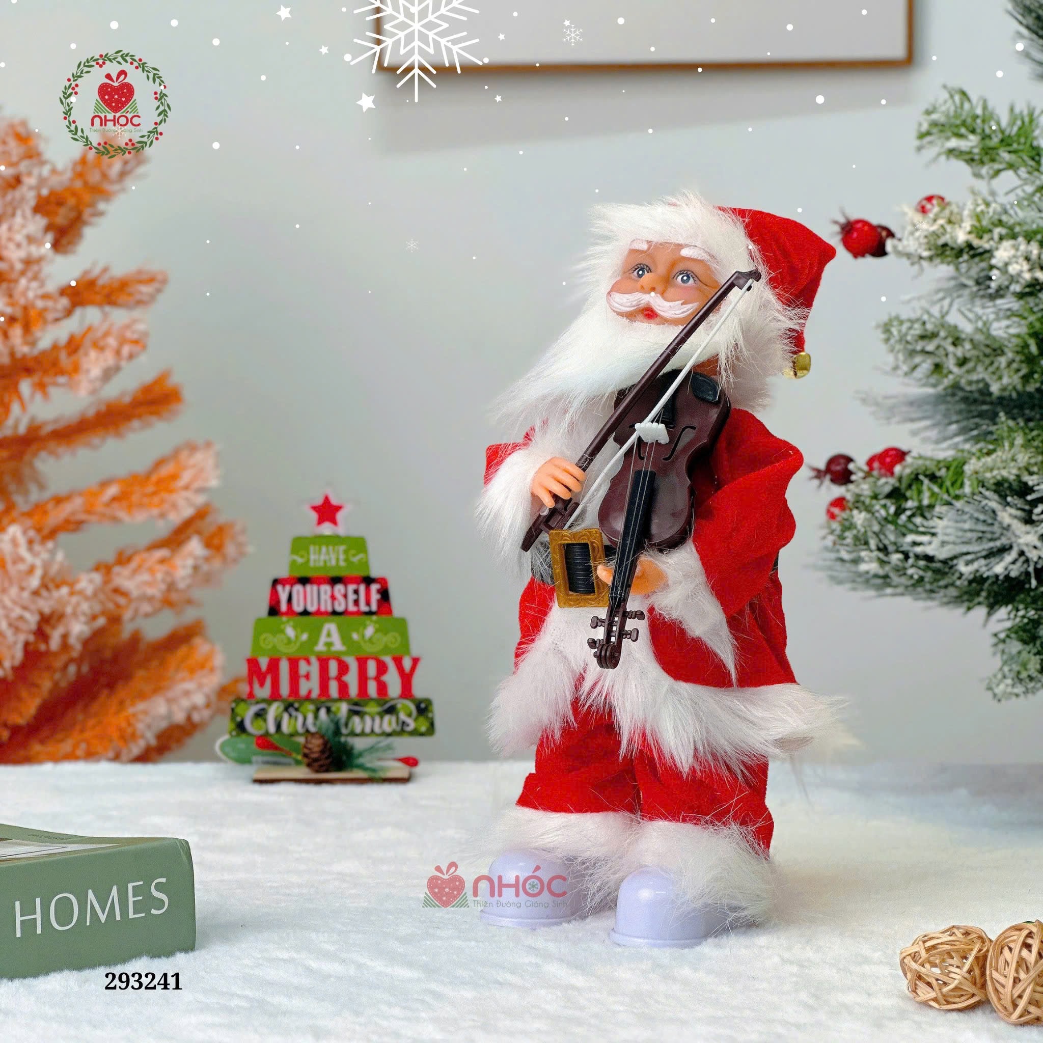 Ông già Noel cầm đàn guitar nhạc - 15320