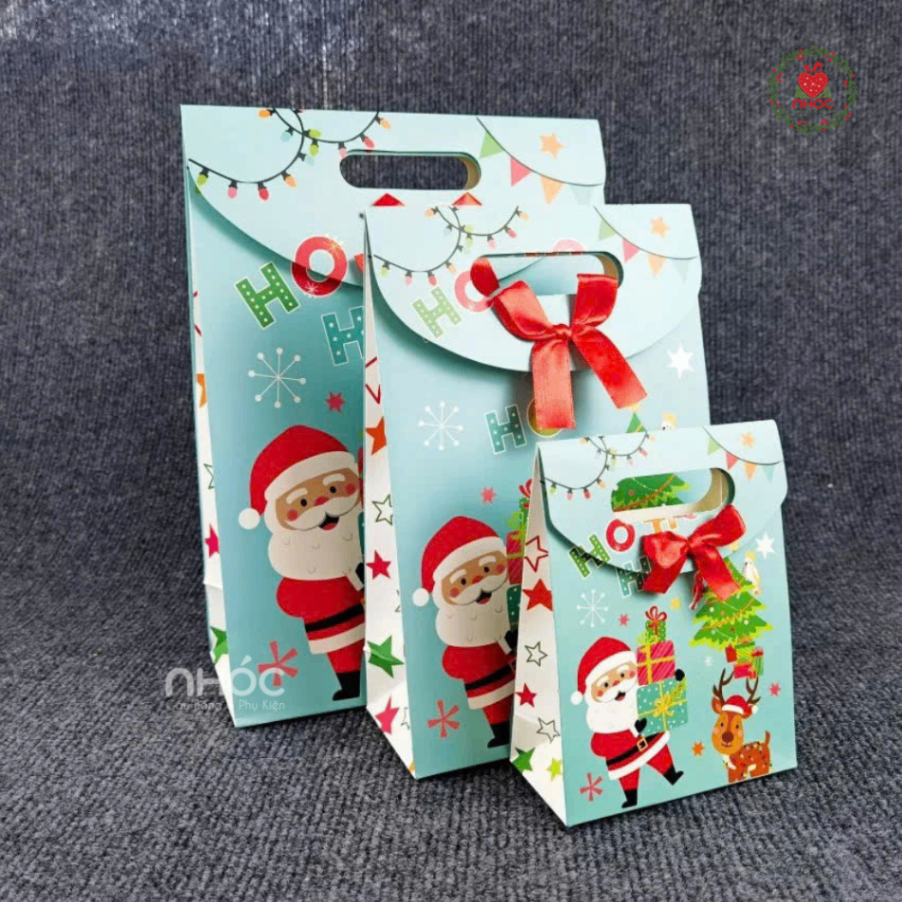 Túi quà Noel nắp gập 26,5x17,5x8 - 2501