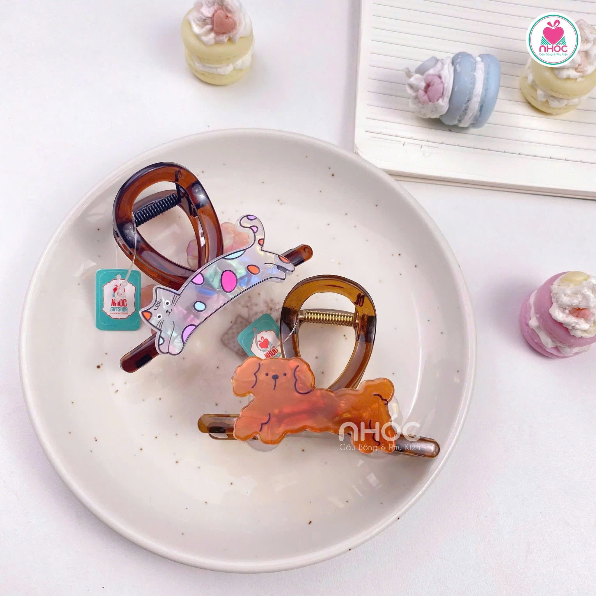 Kẹp tóc kiểu đính phụ kiện - 013025