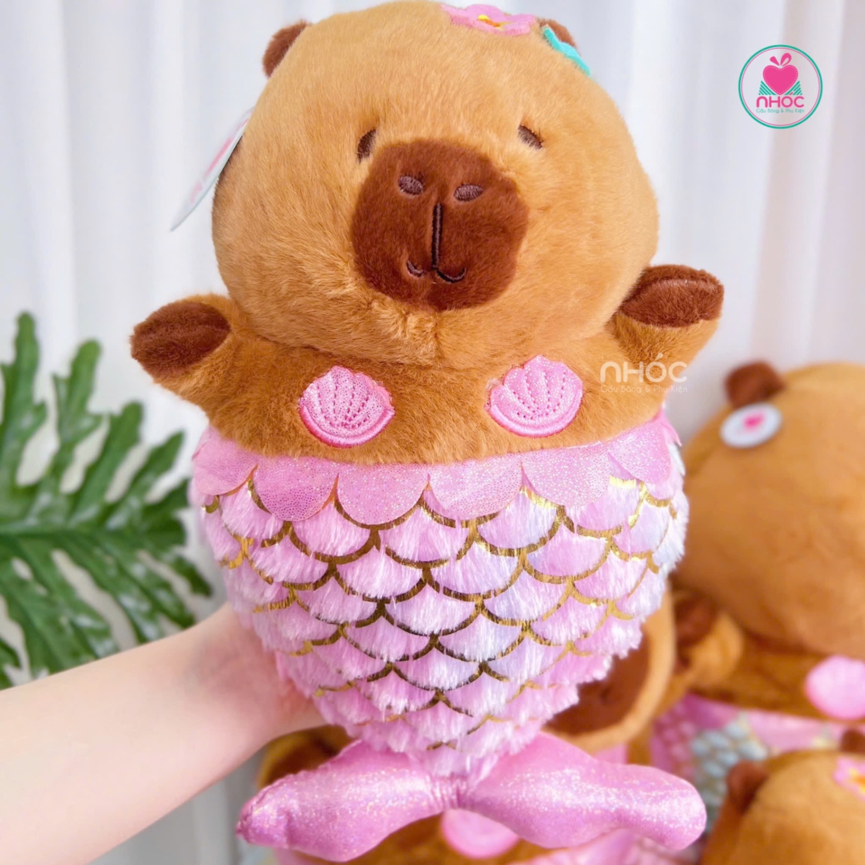 Thú bông Capybara tiên cá lông xù - 35220