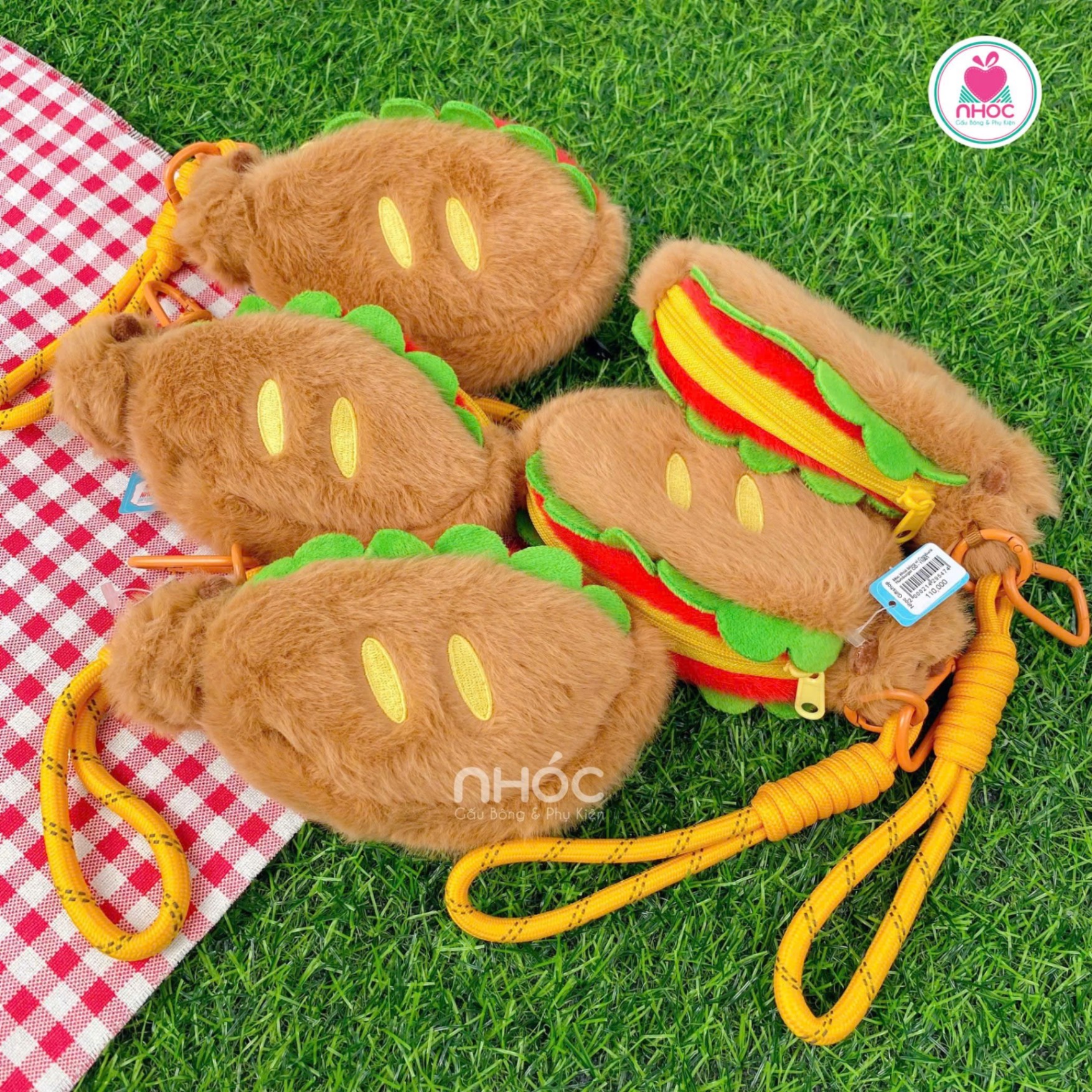 Móc khoá bông ví Capybara Humburger OD - 11001