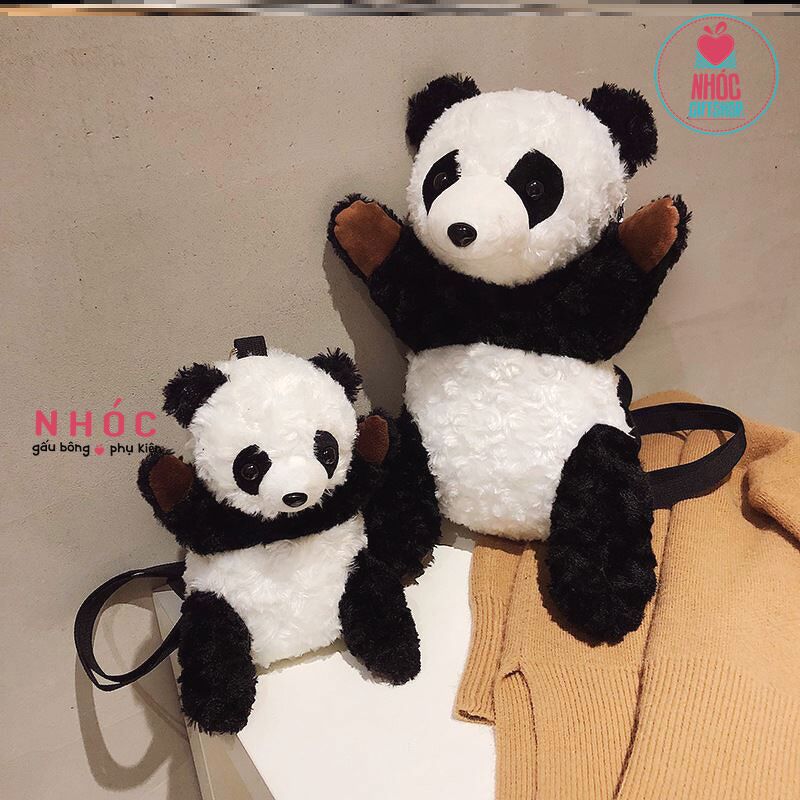 Túi đeo chéo bông gấu Panda - Trắng đen - 24001