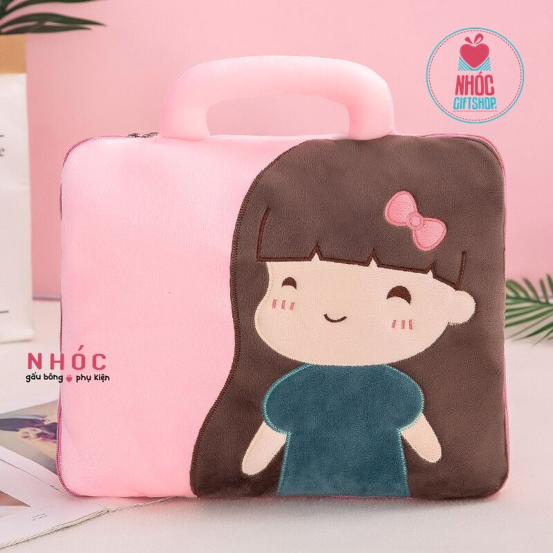 Gối mền kiểu túi xách - Bé gái hồng - 30290