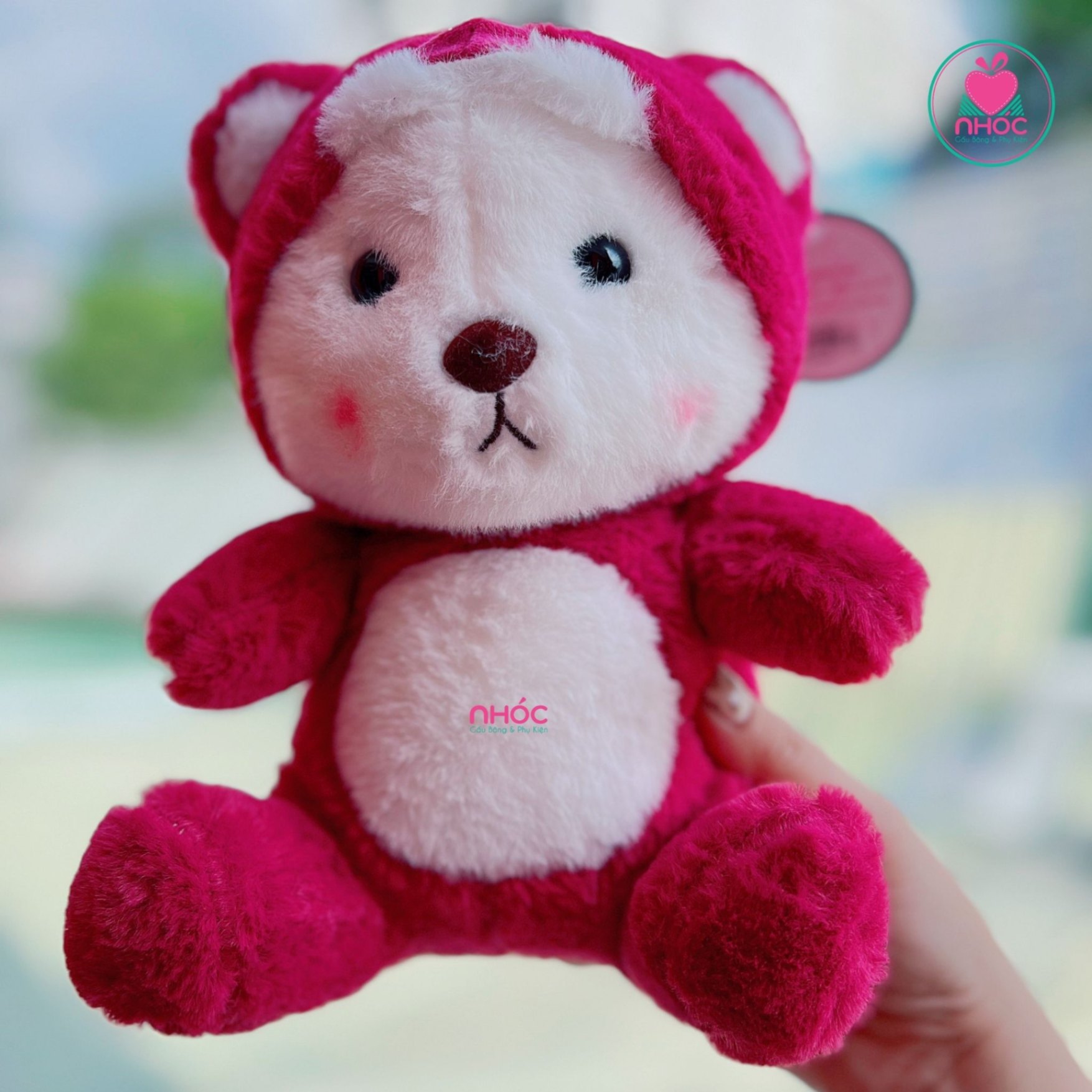 Thú bông nhỏ Gấu Lena teddy đội nón Toy Story lông xù - Đỏ - 25120