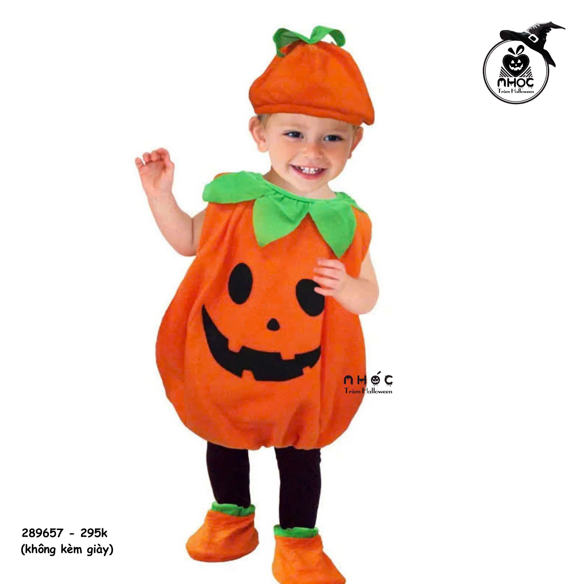 Đầm Halloween bí ngô combo nón - Cam - 90295