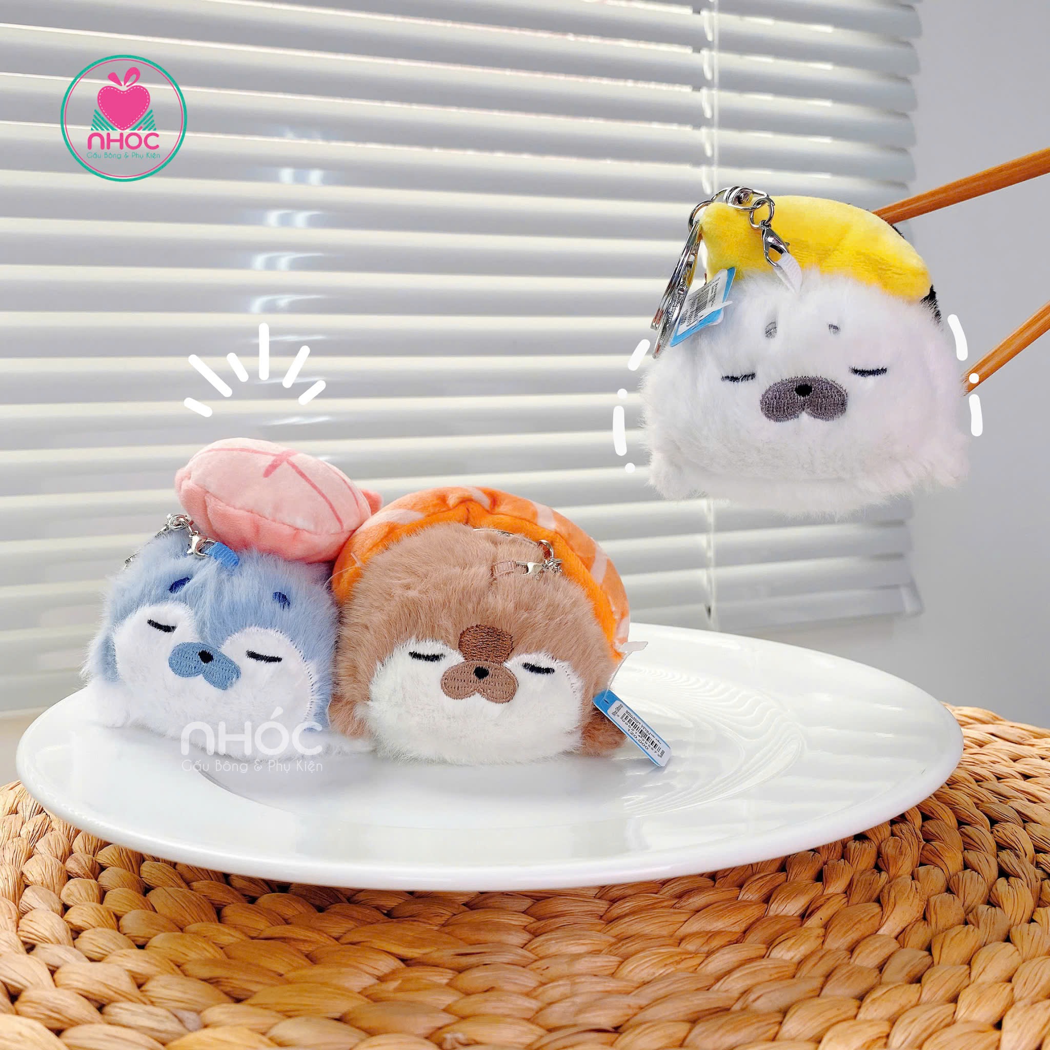 Móc khoá bông Hải cẩu Sashimi - 11120